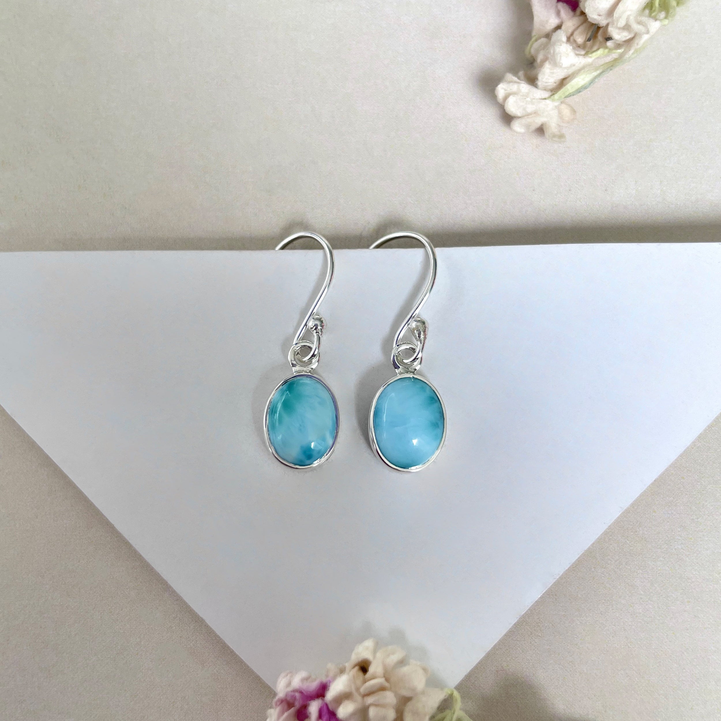 Larimar Earring-(LAR-E-2214.)