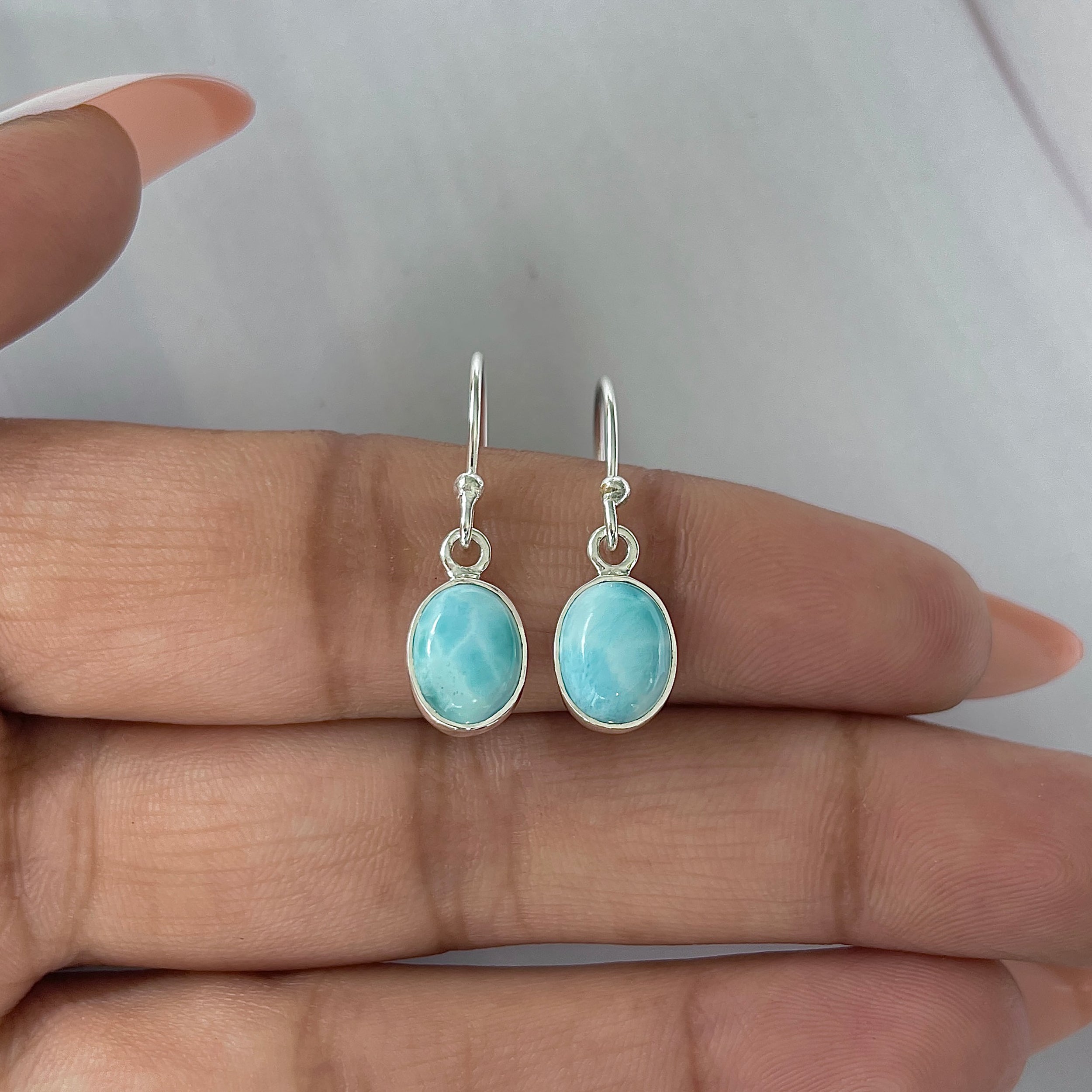 Larimar Earring-(LAR-E-2215.)