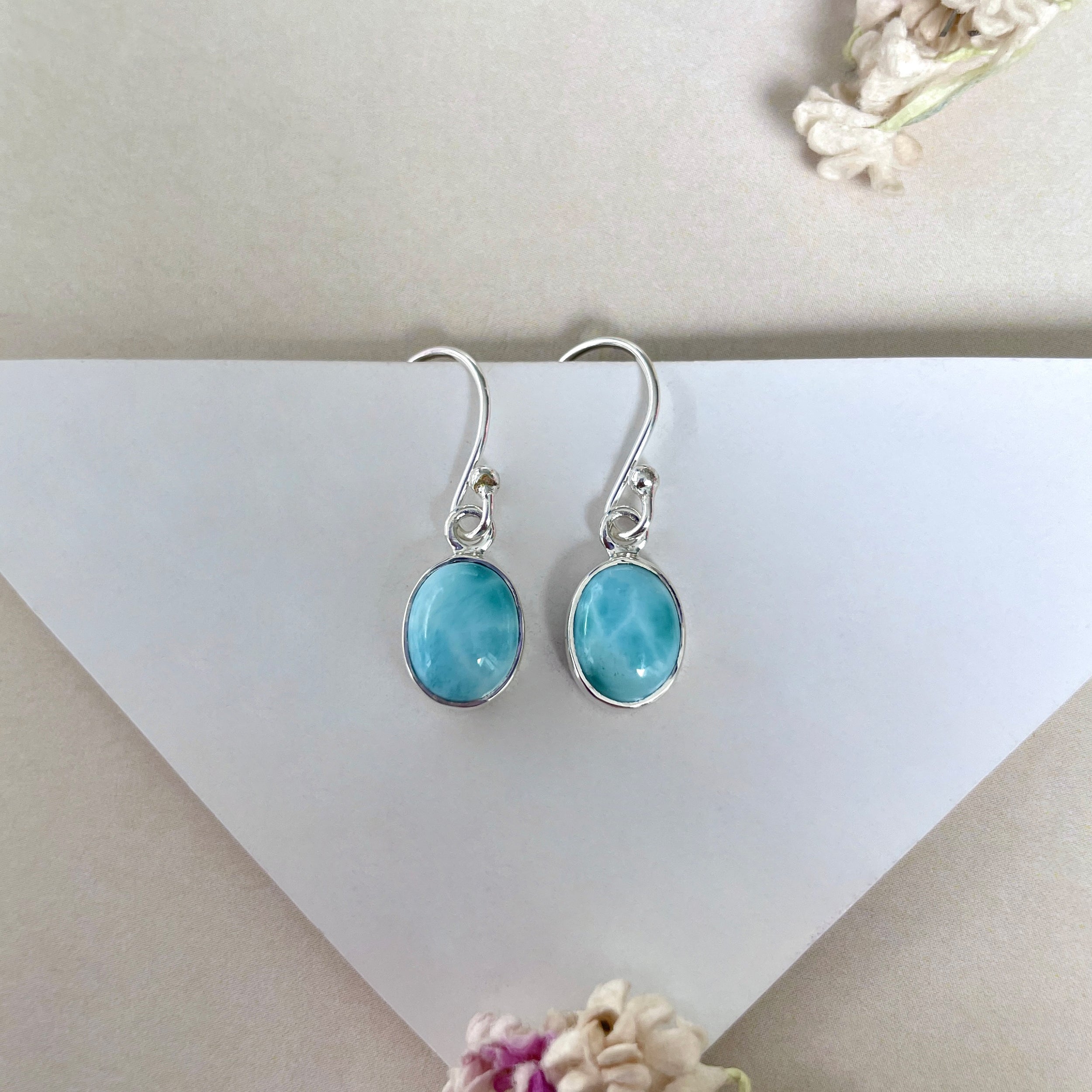 Larimar Earring-(LAR-E-2215.)
