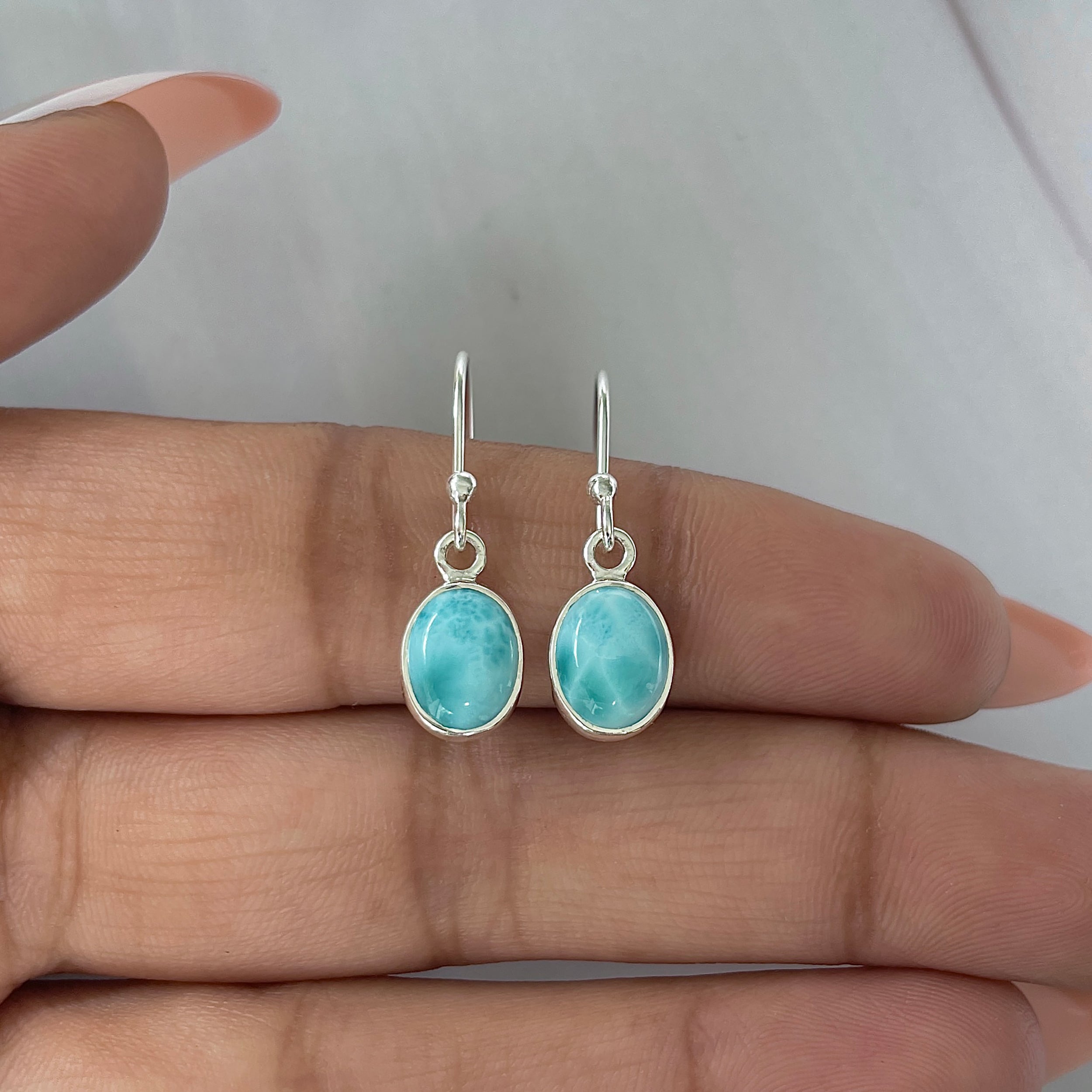 Larimar Earring-(LAR-E-2216.)
