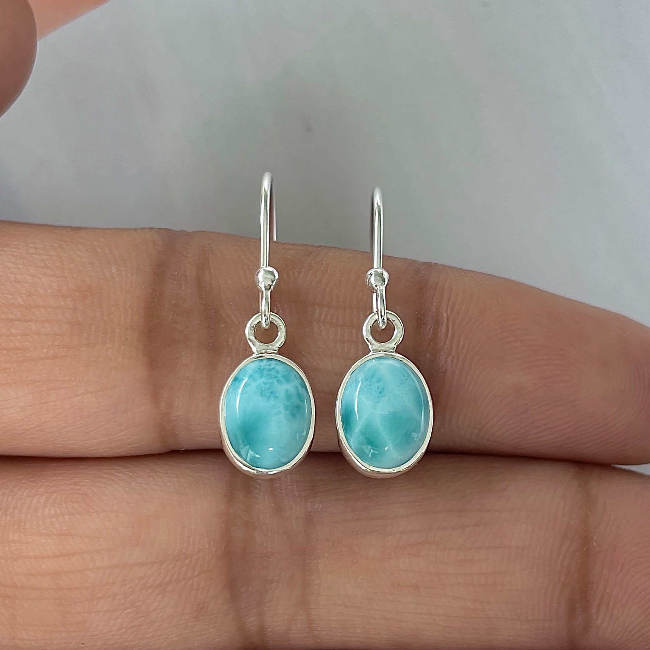 Larimar Earring-(LAR-E-2216.)