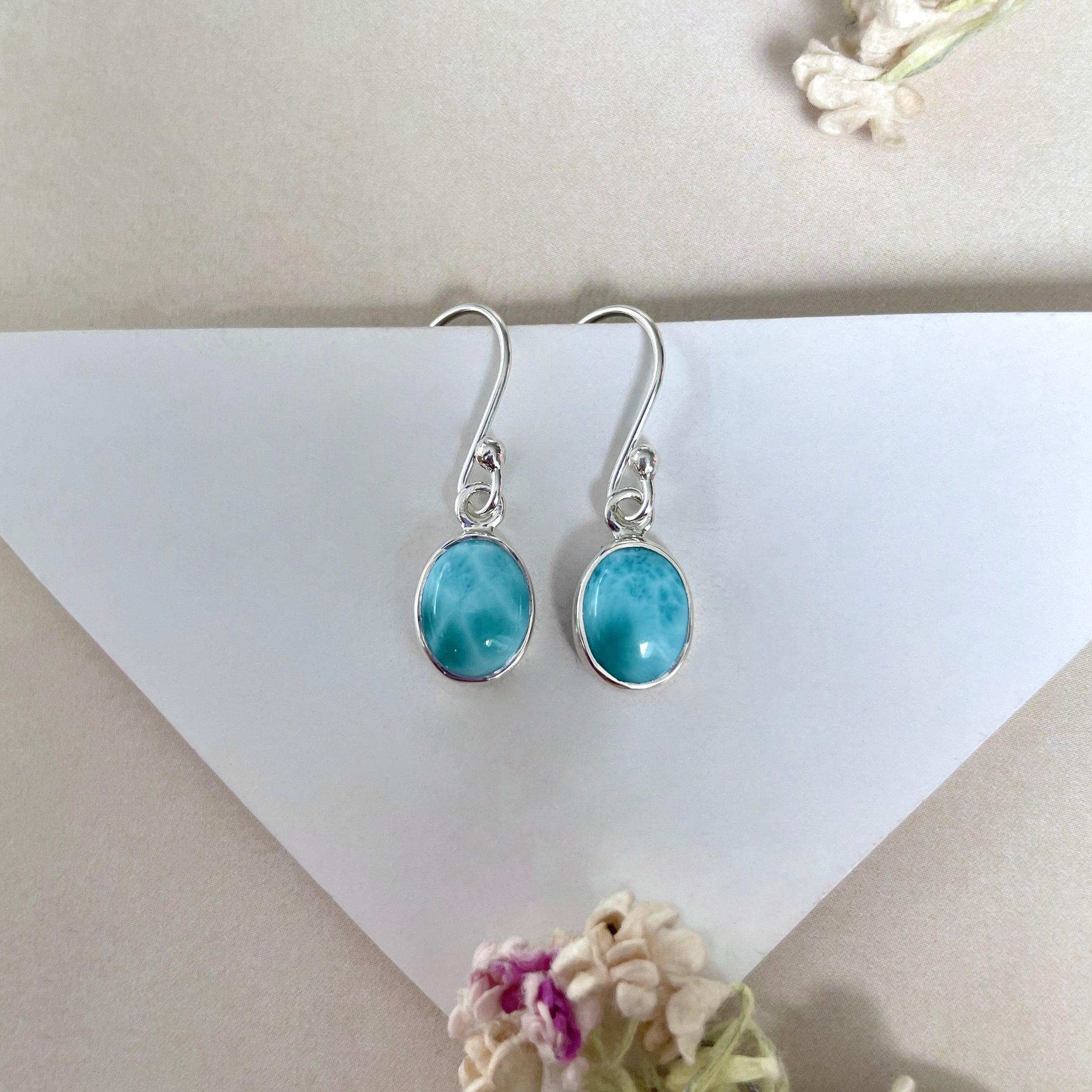 Larimar Earring-(LAR-E-2216.)