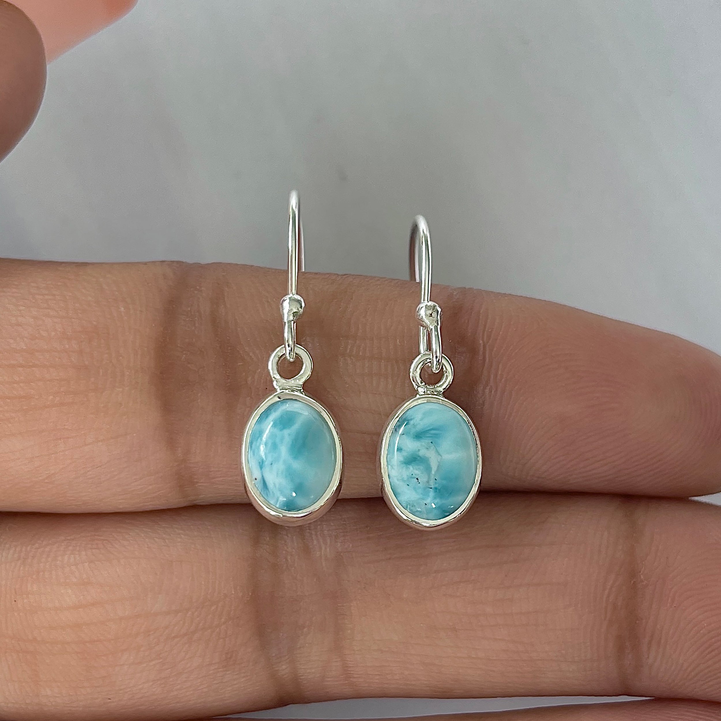 Larimar Earring-(LAR-E-2217.)
