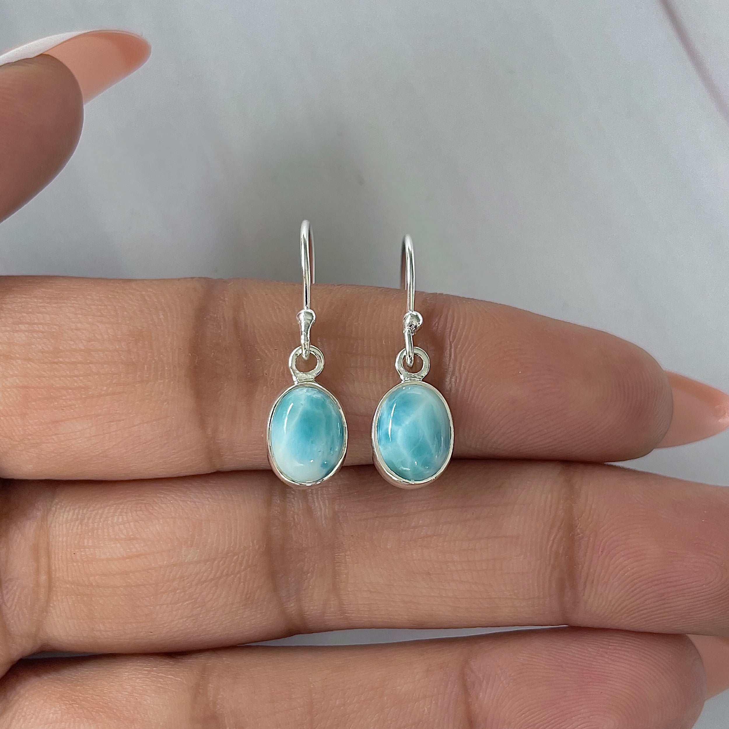 Larimar Earring-(LAR-E-2218.)