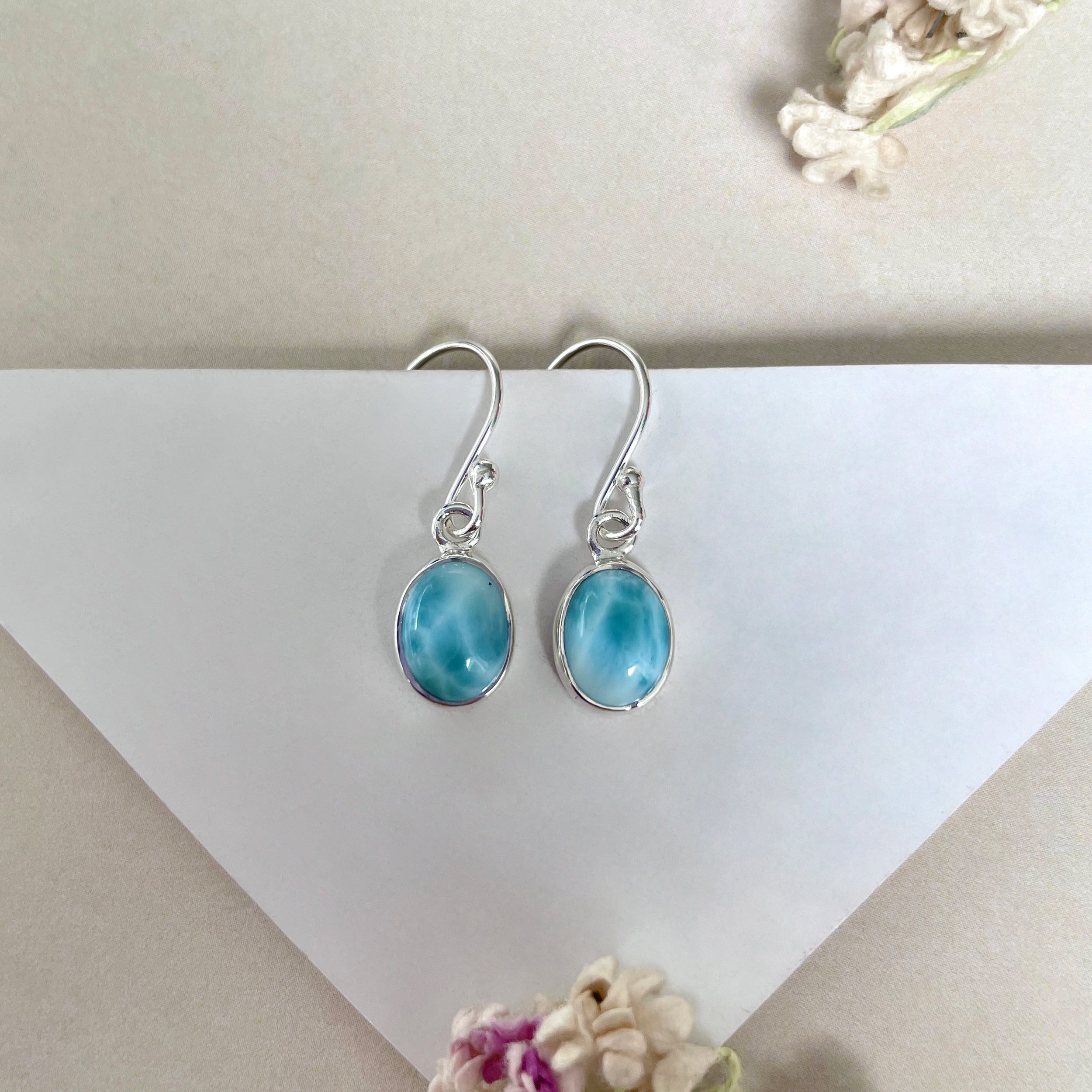 Larimar Earring-(LAR-E-2218.)