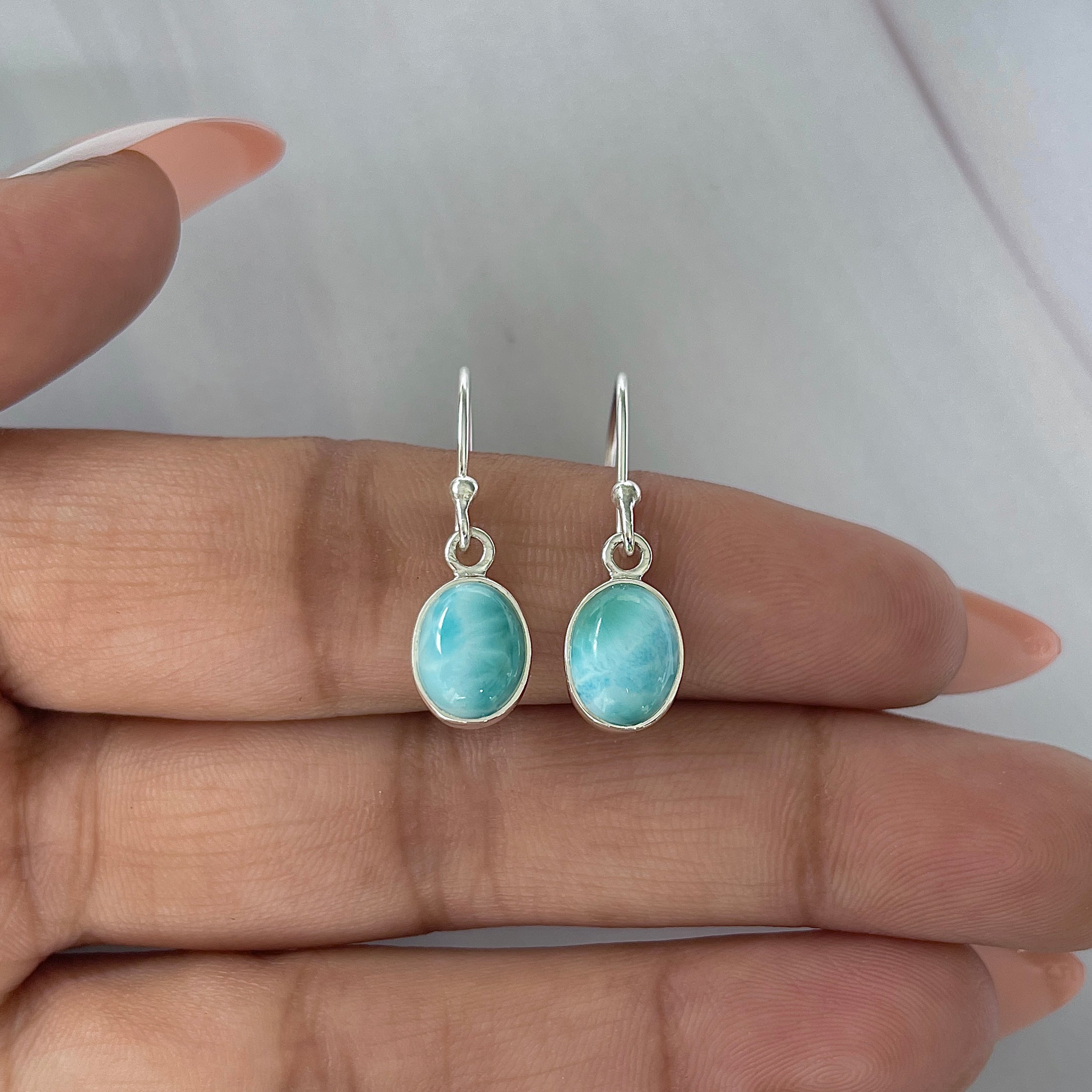Larimar Earring-(LAR-E-2219.)