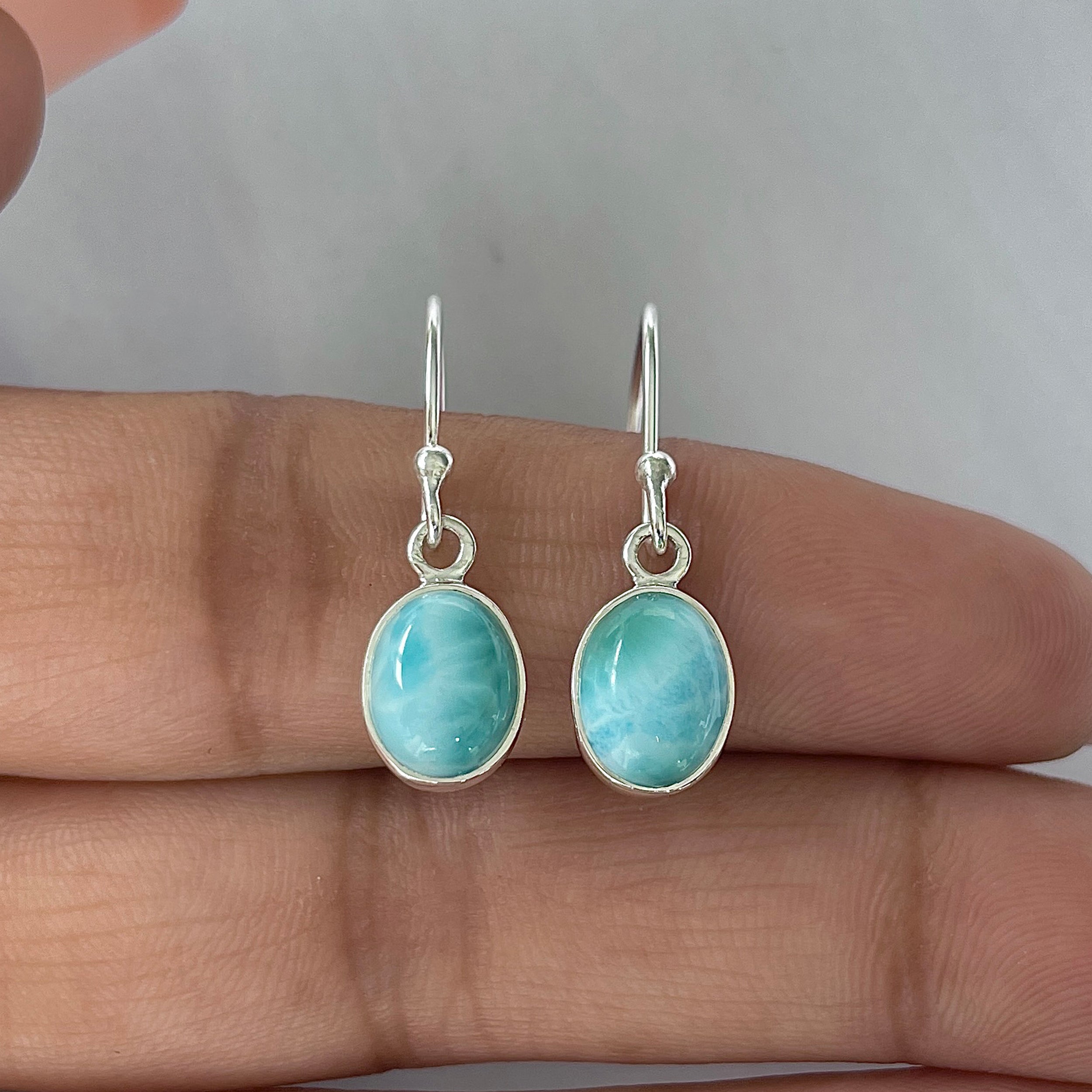 Larimar Earring-(LAR-E-2219.)