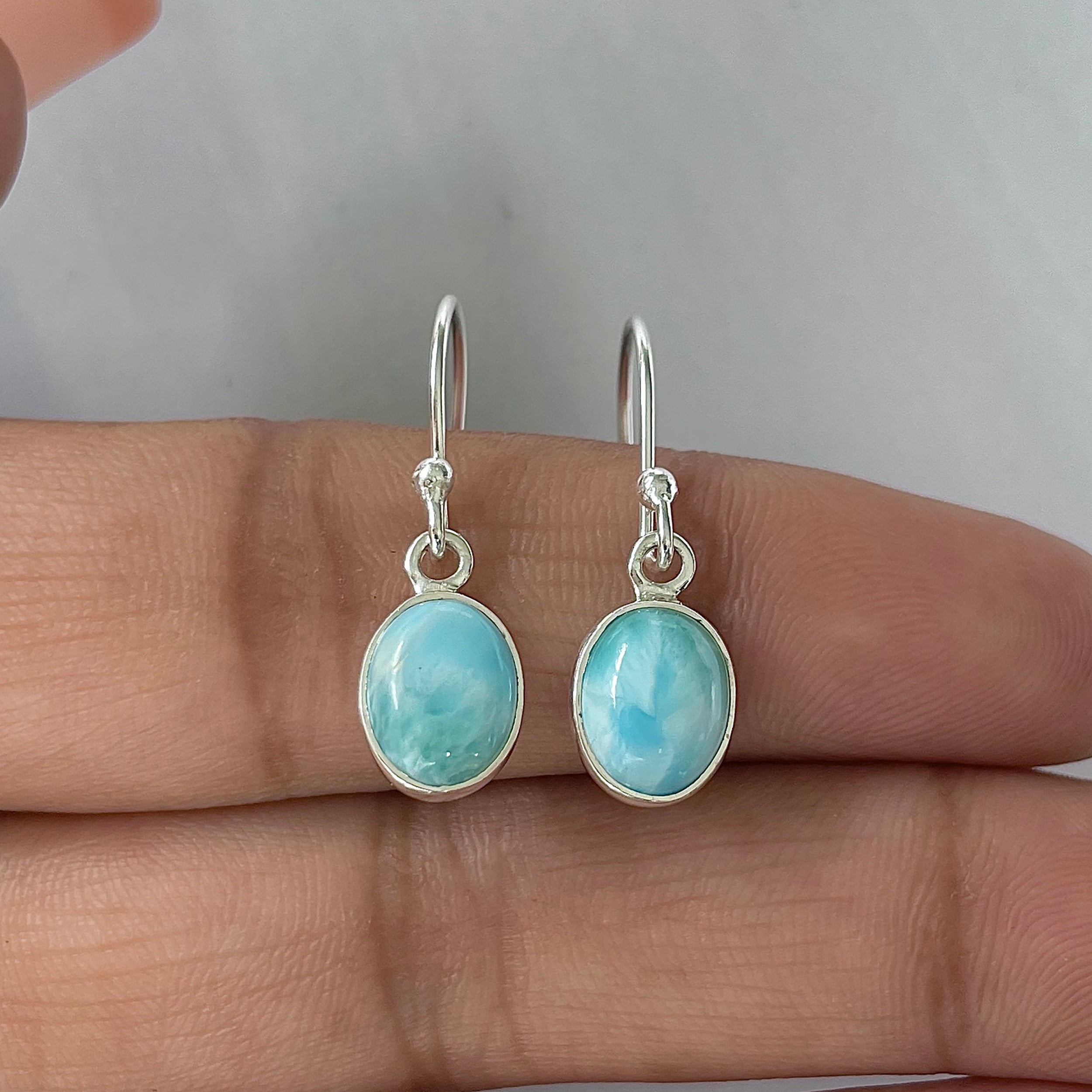 Larimar Earring-(LAR-E-2220.)