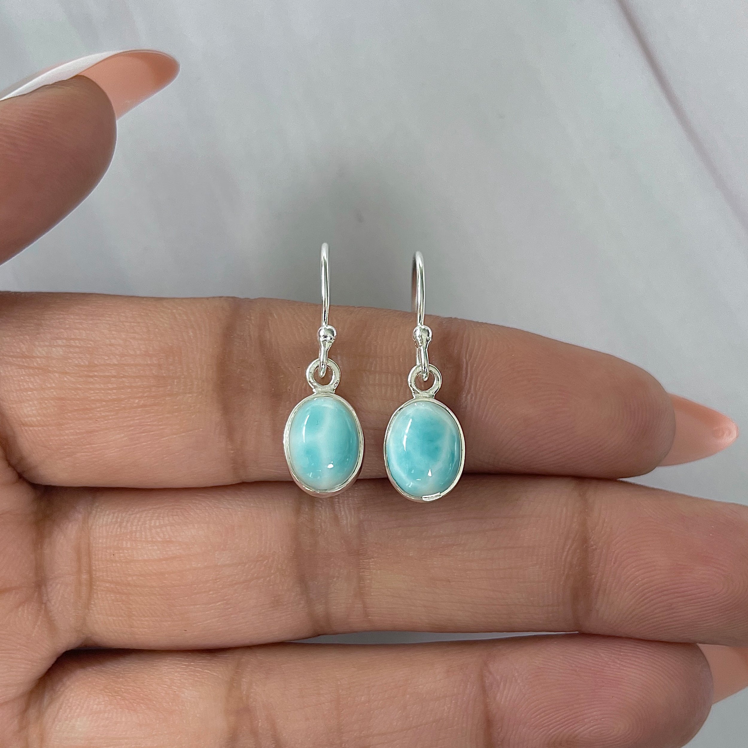 Larimar Earring-(LAR-E-2221.)