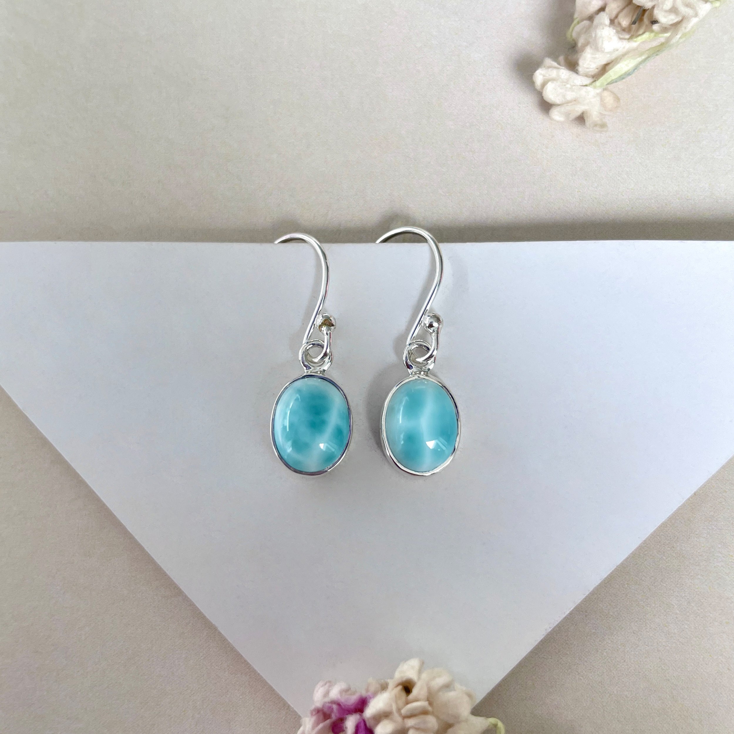 Larimar Earring-(LAR-E-2221.)