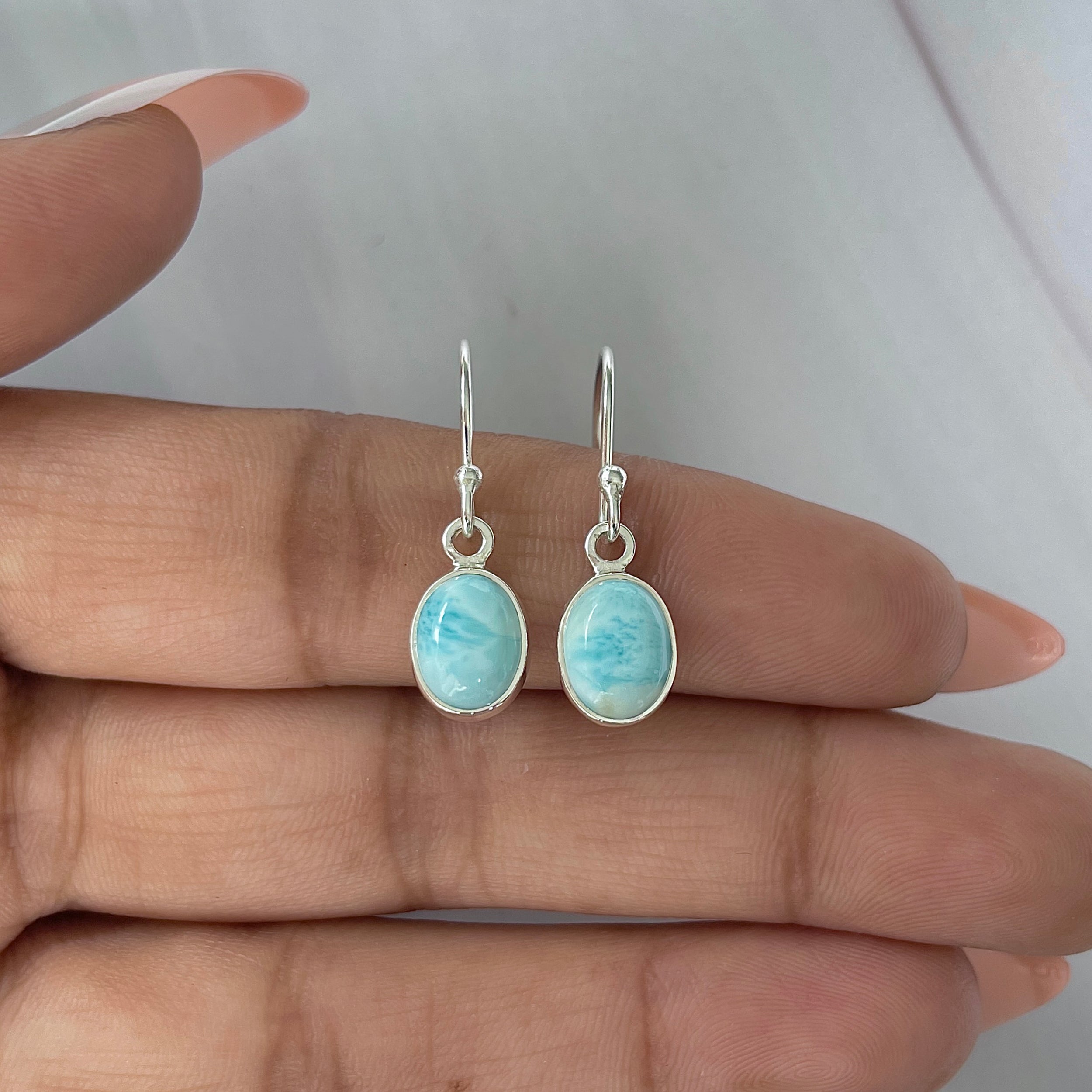 Larimar Earring-(LAR-E-2223.)