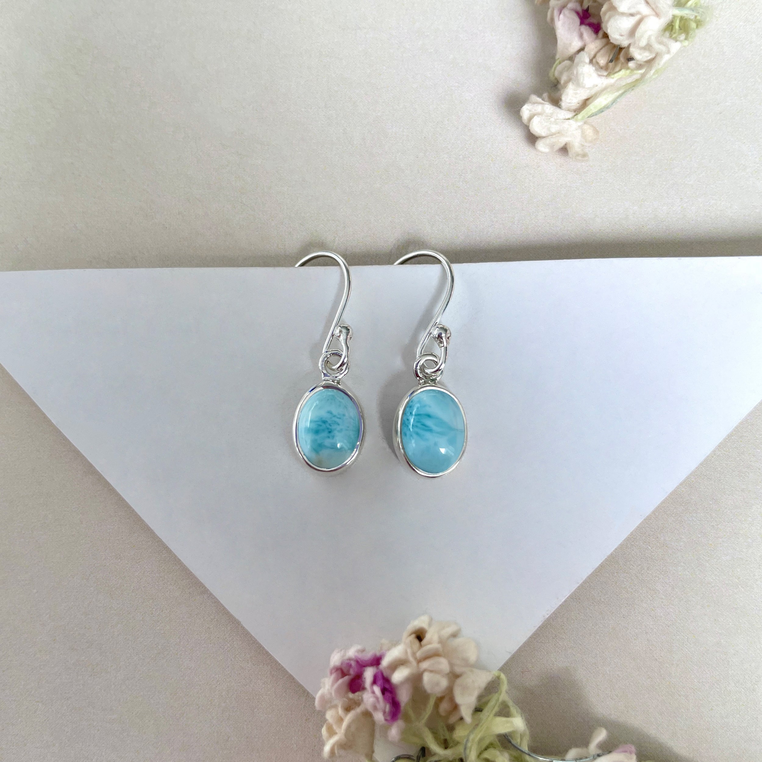 Larimar Earring-(LAR-E-2223.)