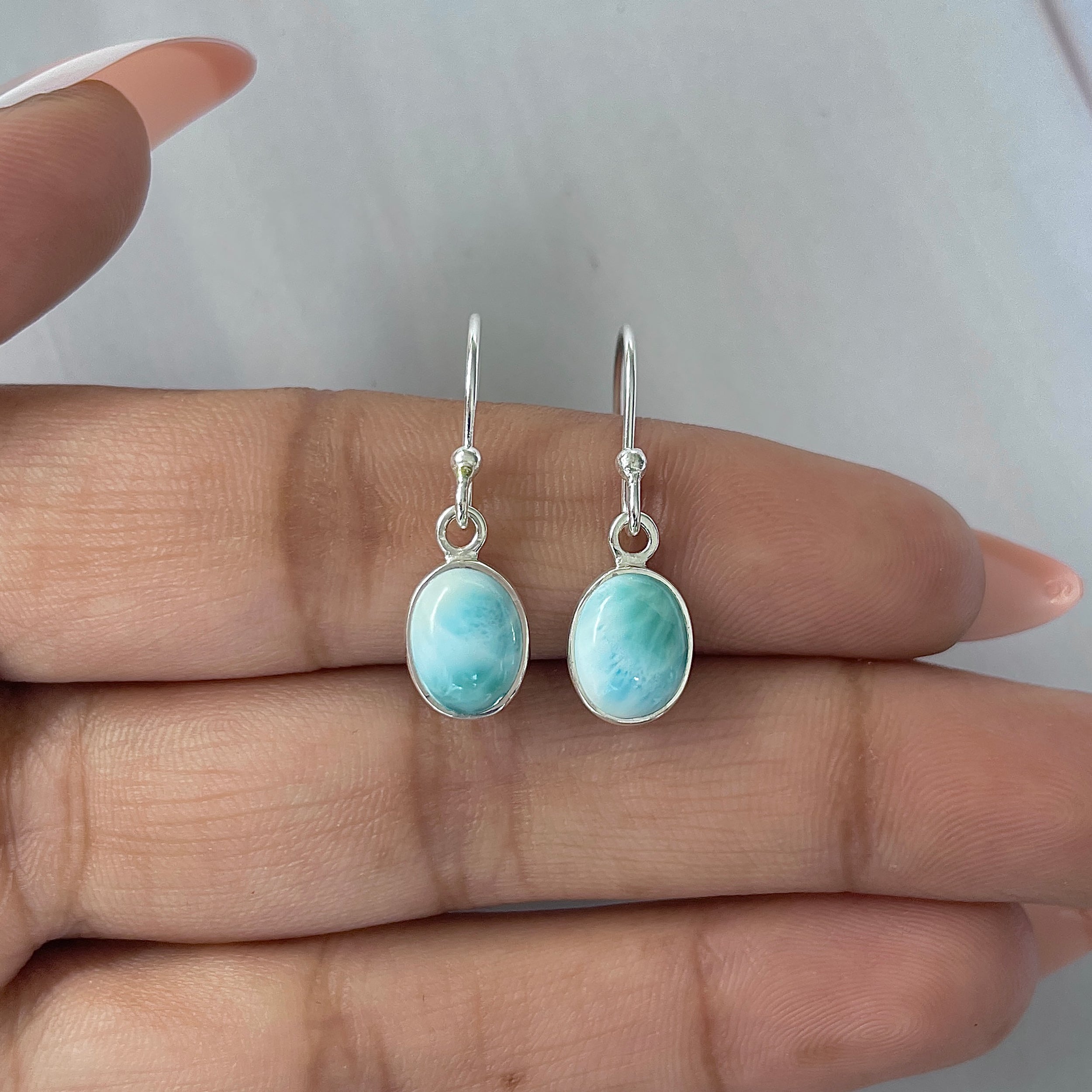 Larimar Earring-(LAR-E-2224.)