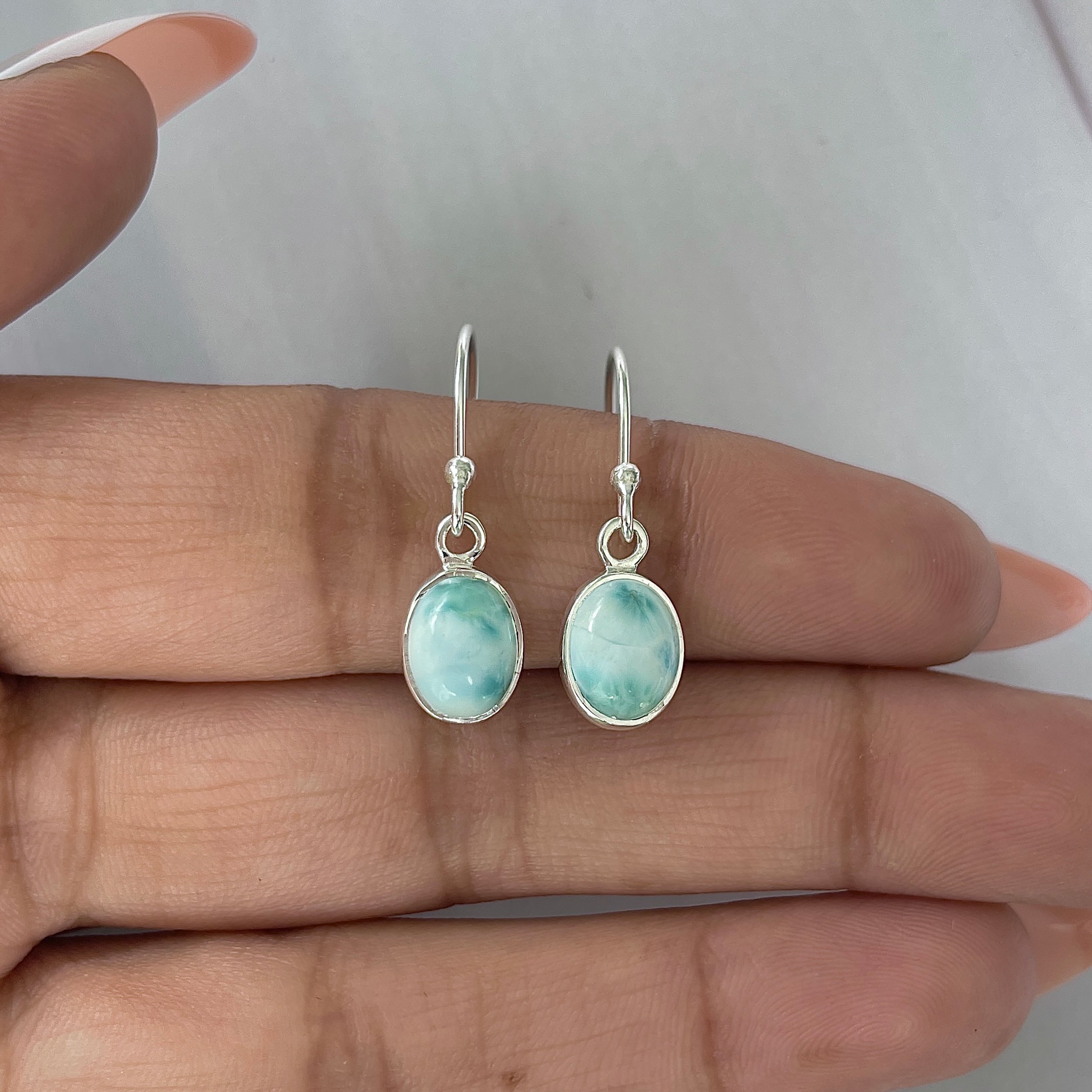 Larimar Earring-(LAR-E-2225.)