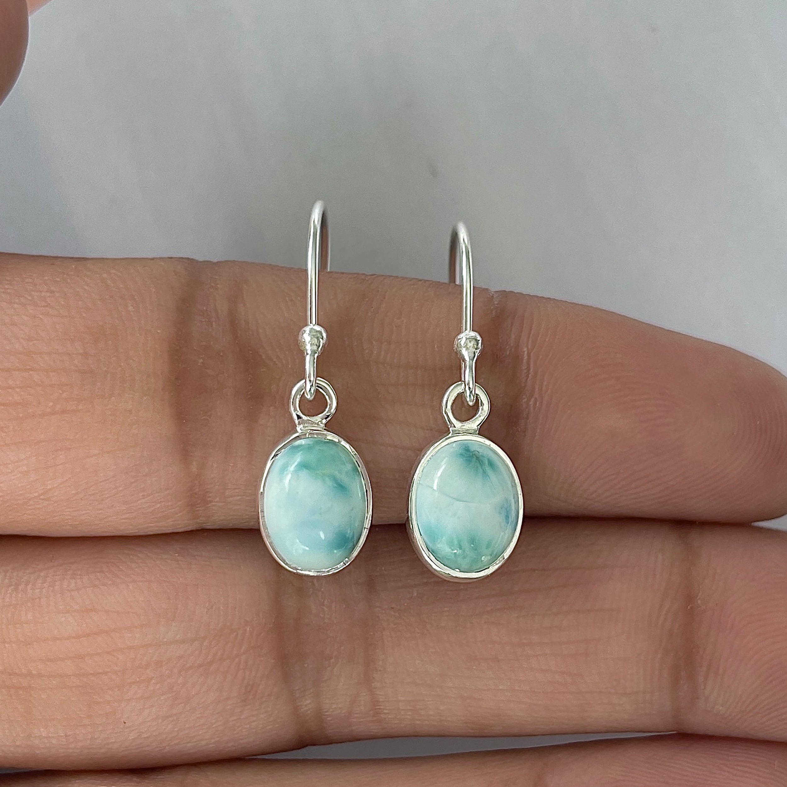 Larimar Earring-(LAR-E-2225.)