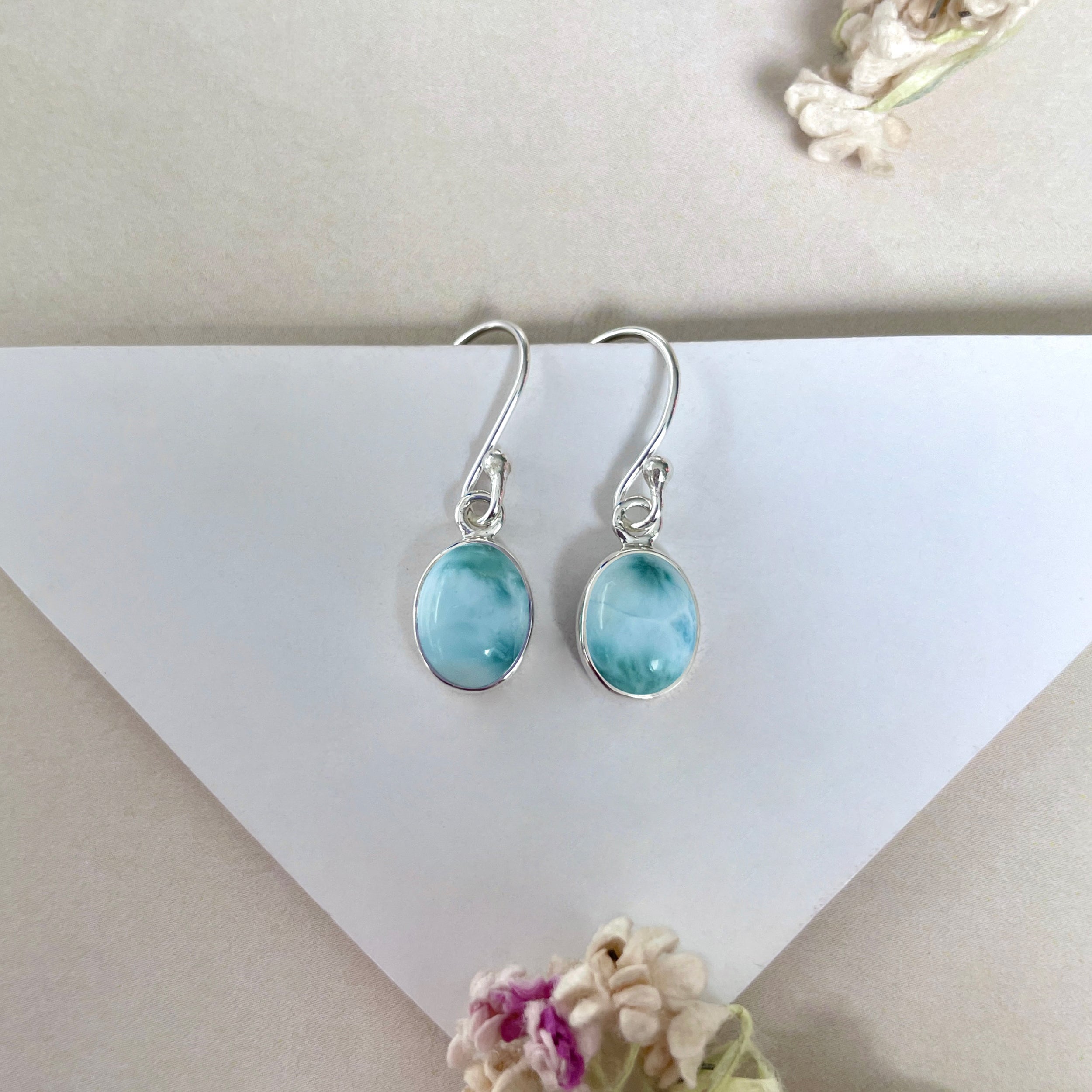 Larimar Earring-(LAR-E-2225.)