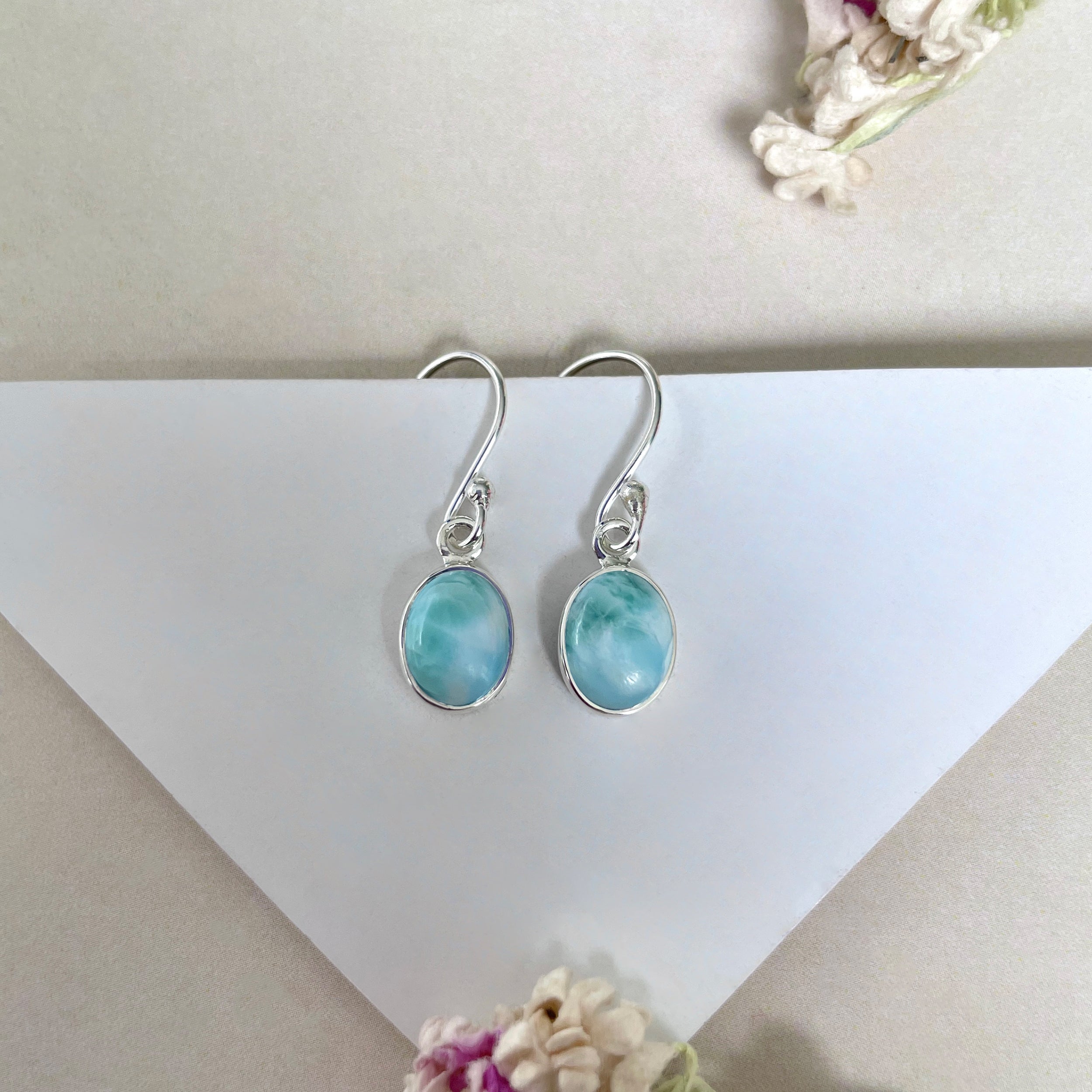 Larimar Earring-(LAR-E-2226.)