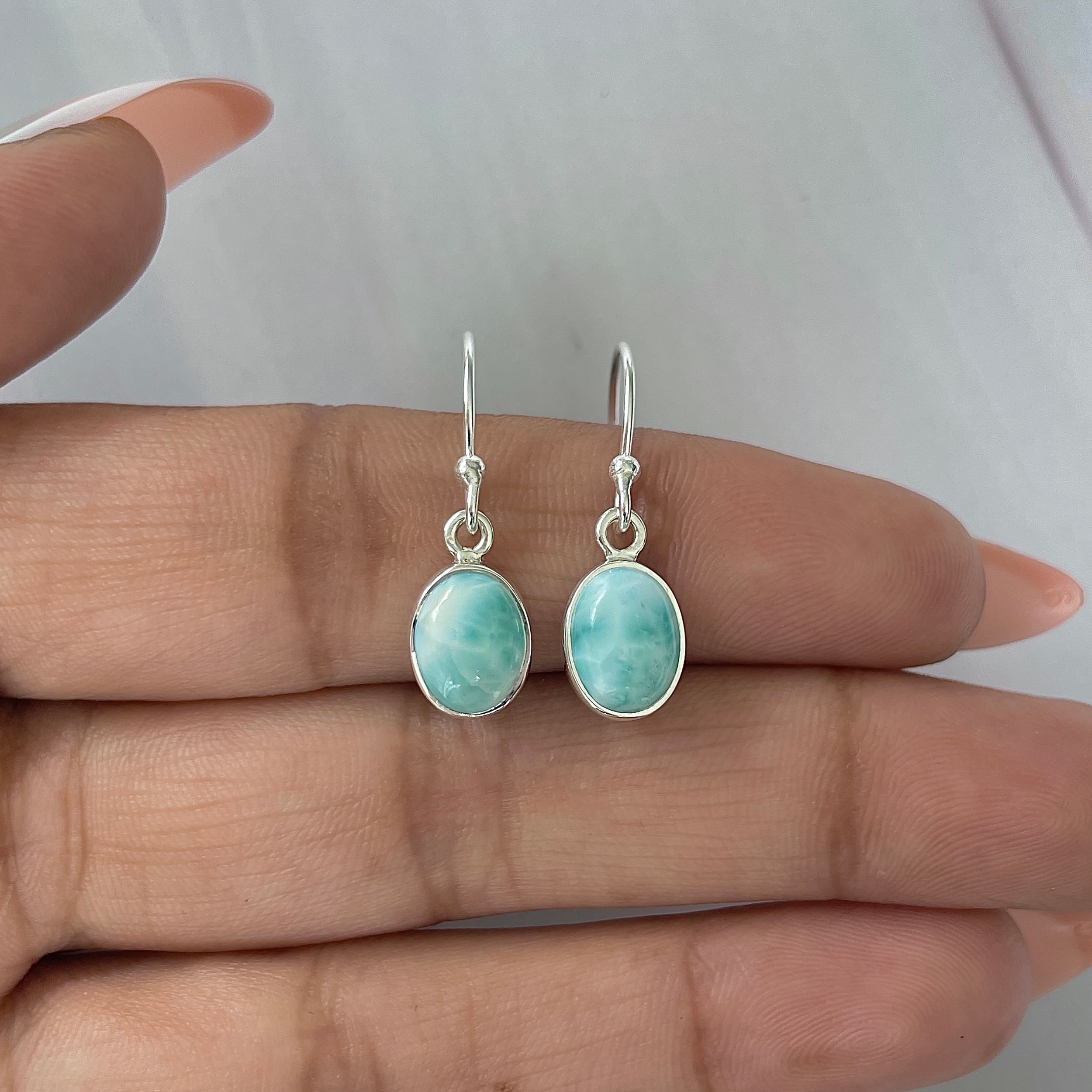 Larimar Earring-(LAR-E-2228.)