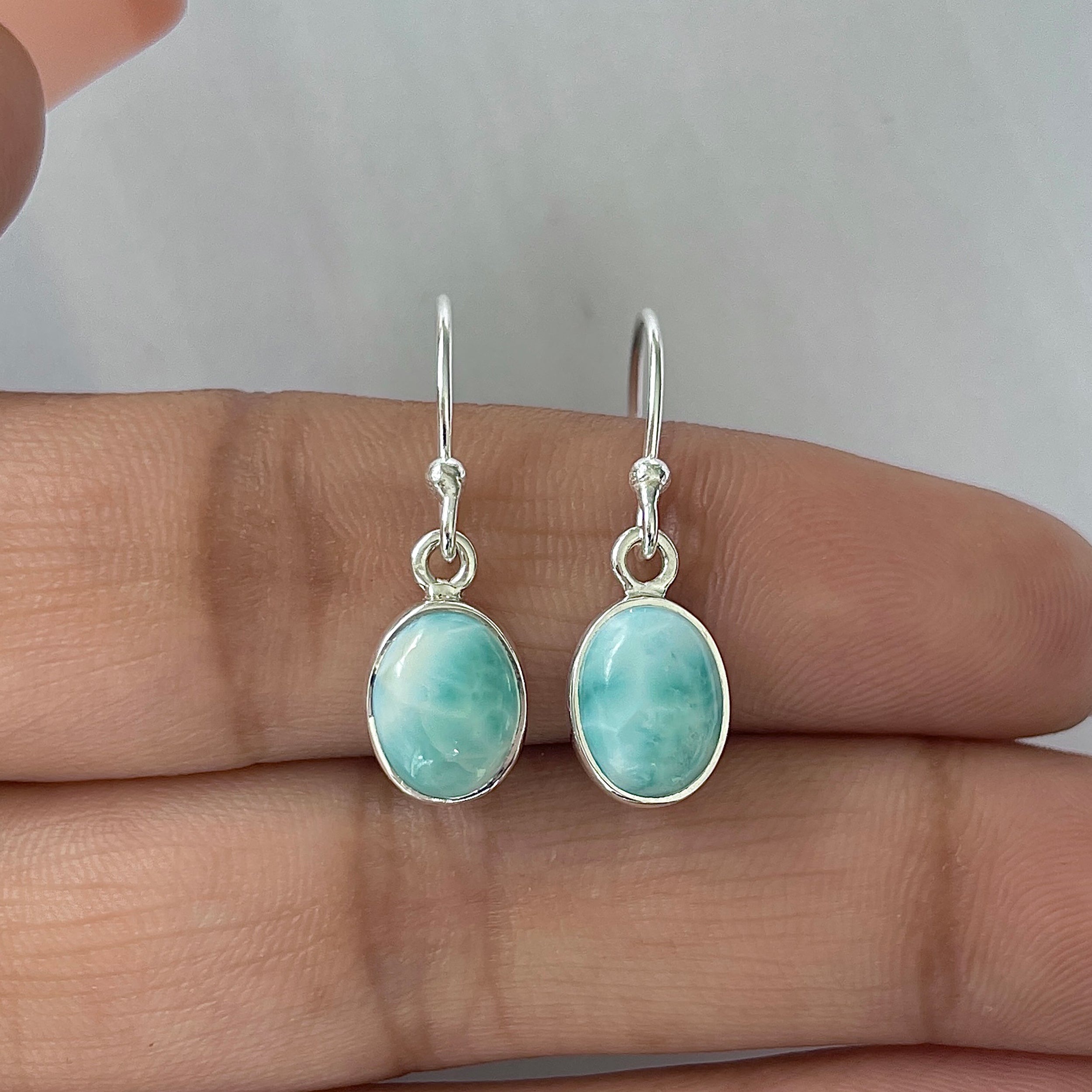 Larimar Earring-(LAR-E-2228.)