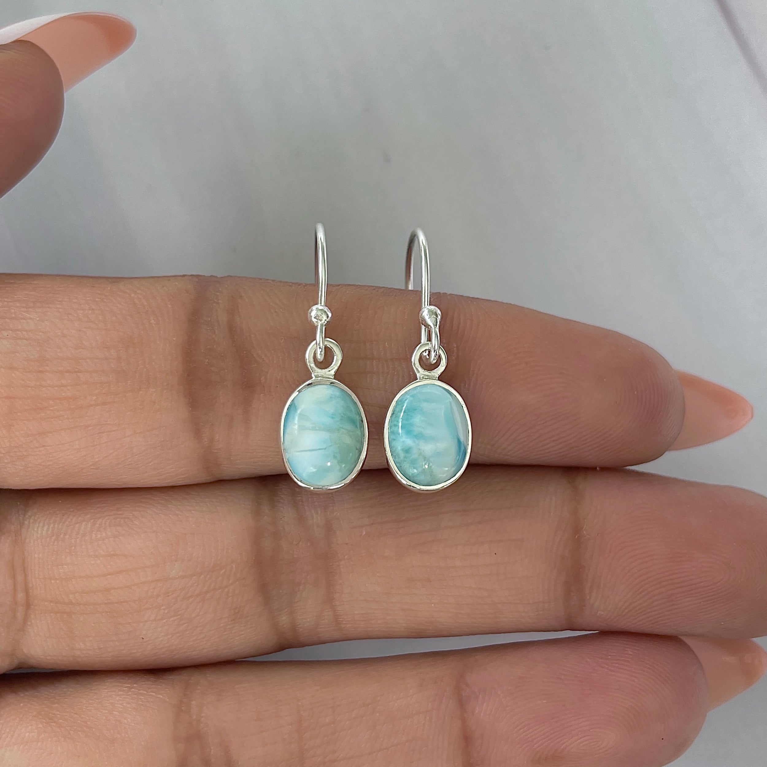 Larimar Earring-(LAR-E-2229.)