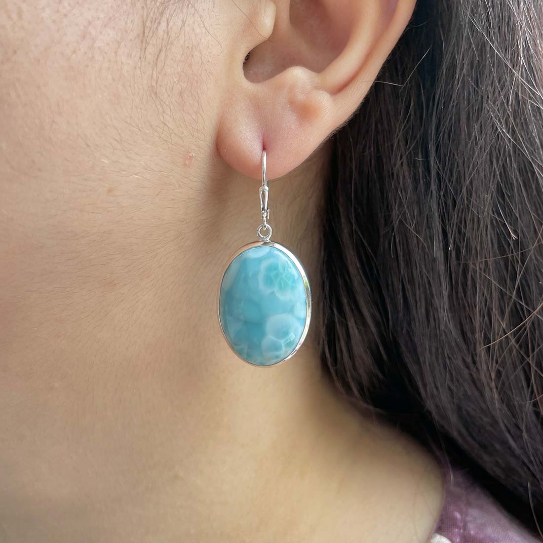 Larimar Earring-(LAR-E-223.)