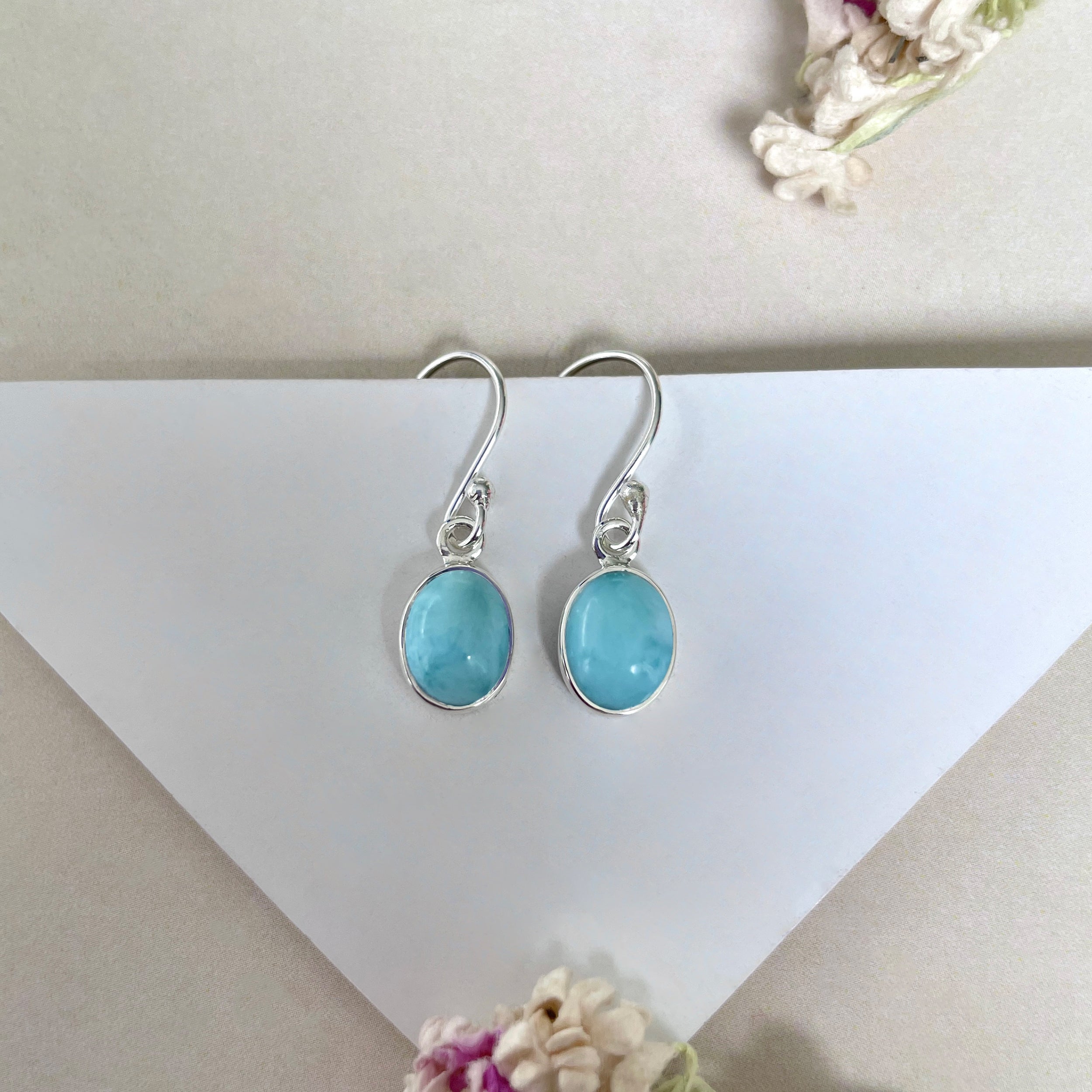 Larimar Earring-(LAR-E-2238.)