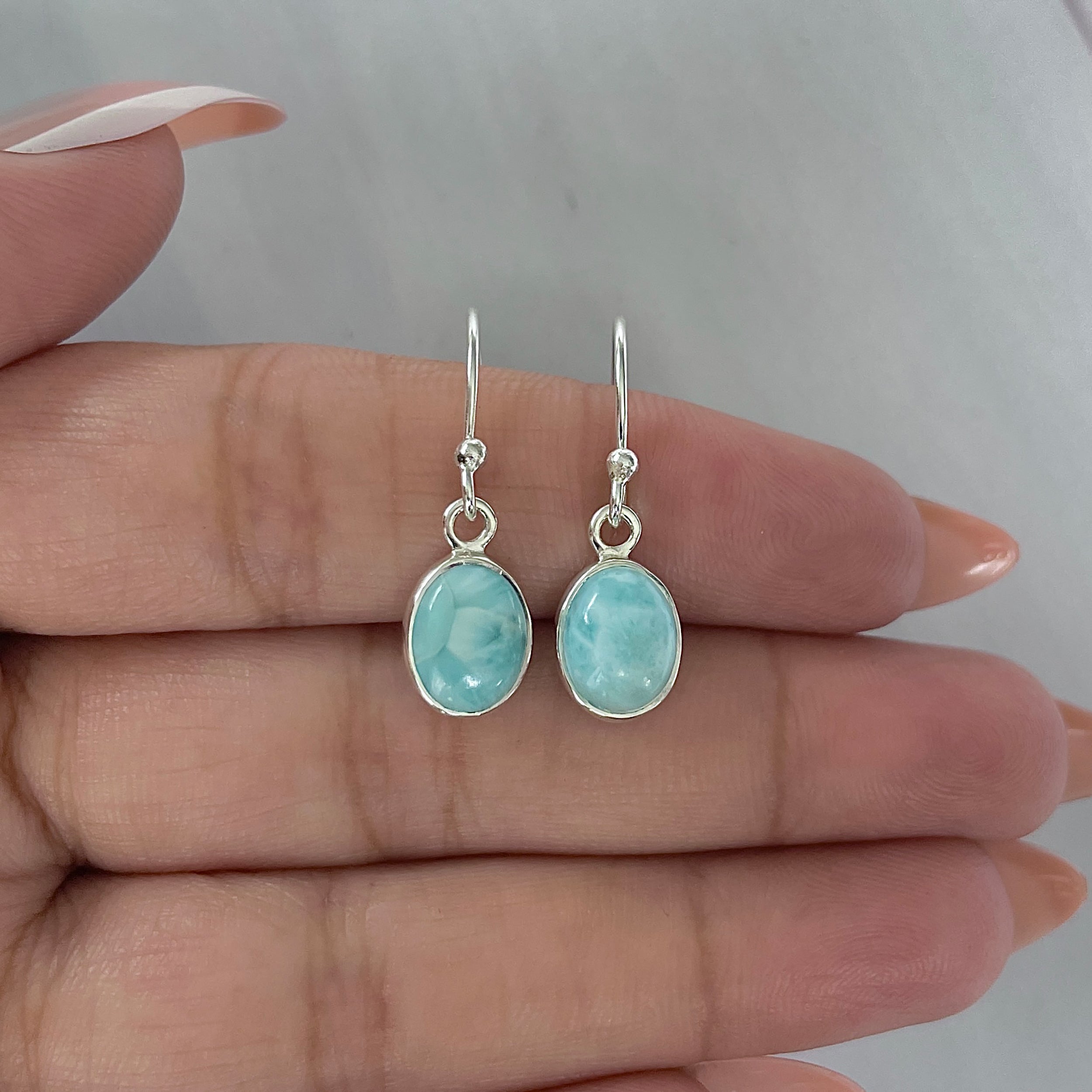 Larimar Earring-(LAR-E-2239.)