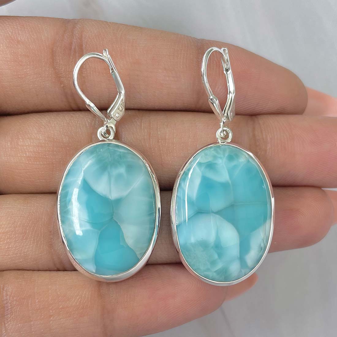 Larimar Earring-(LAR-E-224.)
