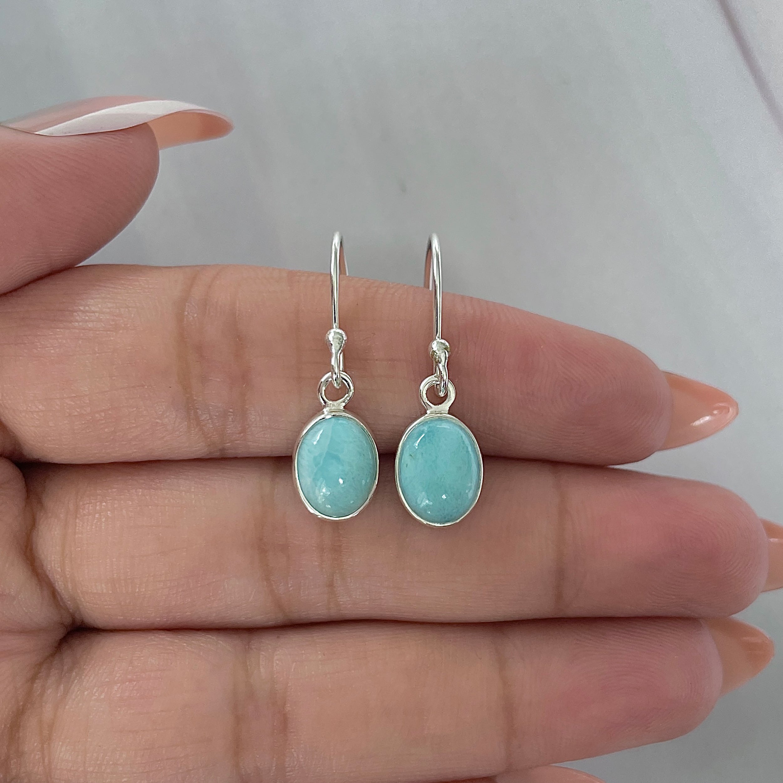 Larimar Earring-(LAR-E-2240.)
