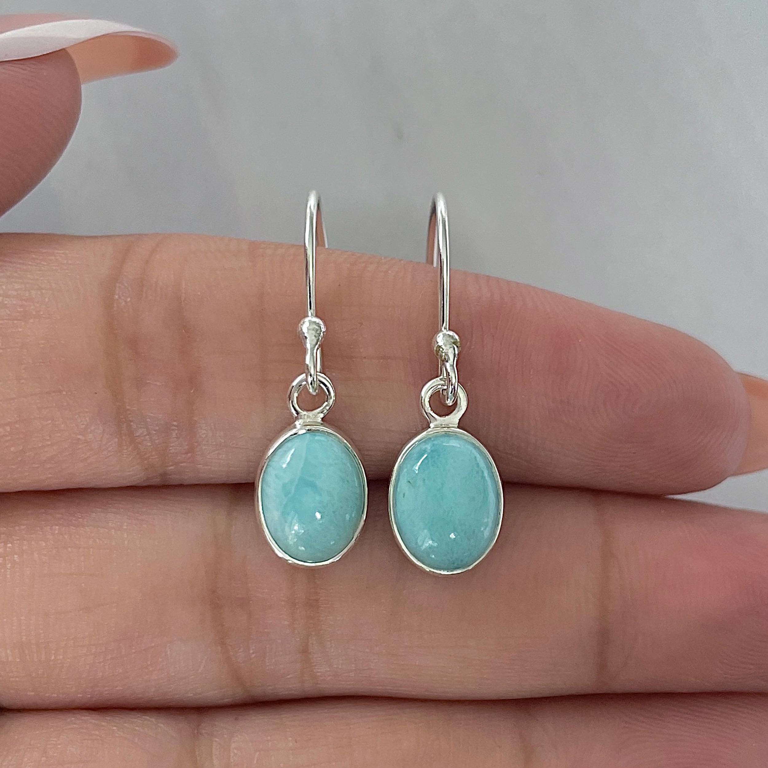 Larimar Earring-(LAR-E-2240.)