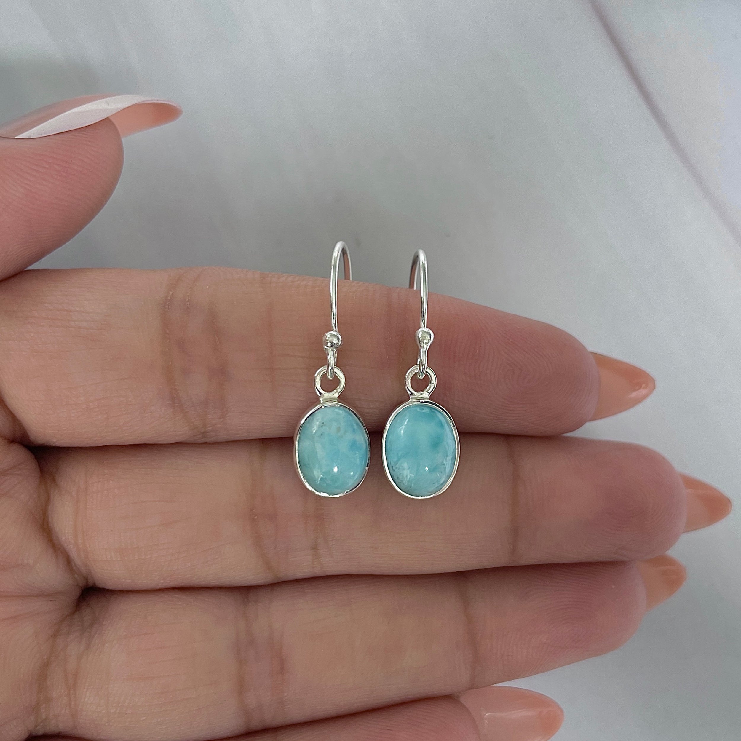 Larimar Earring-(LAR-E-2244.)