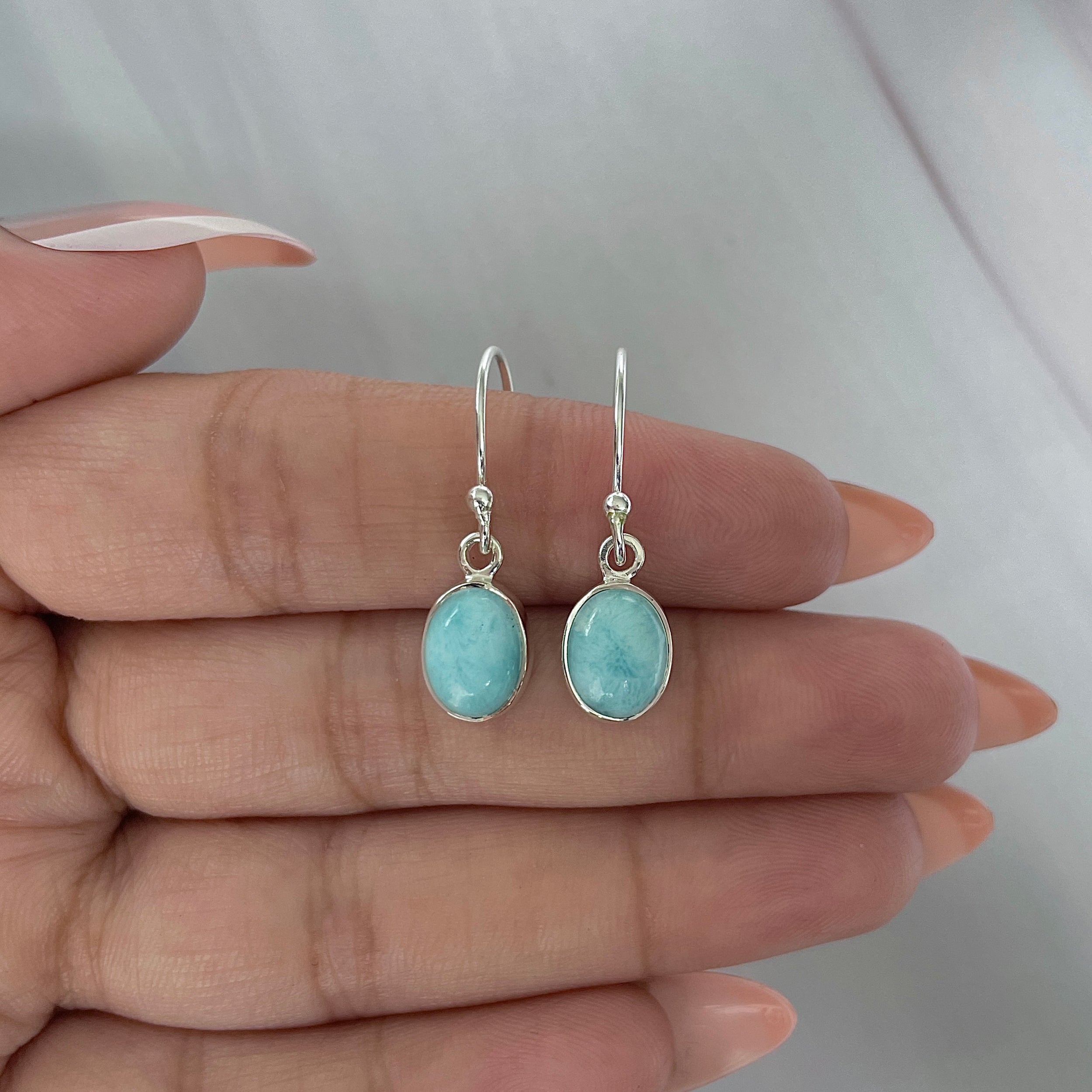 Larimar Earring-(LAR-E-2245.)