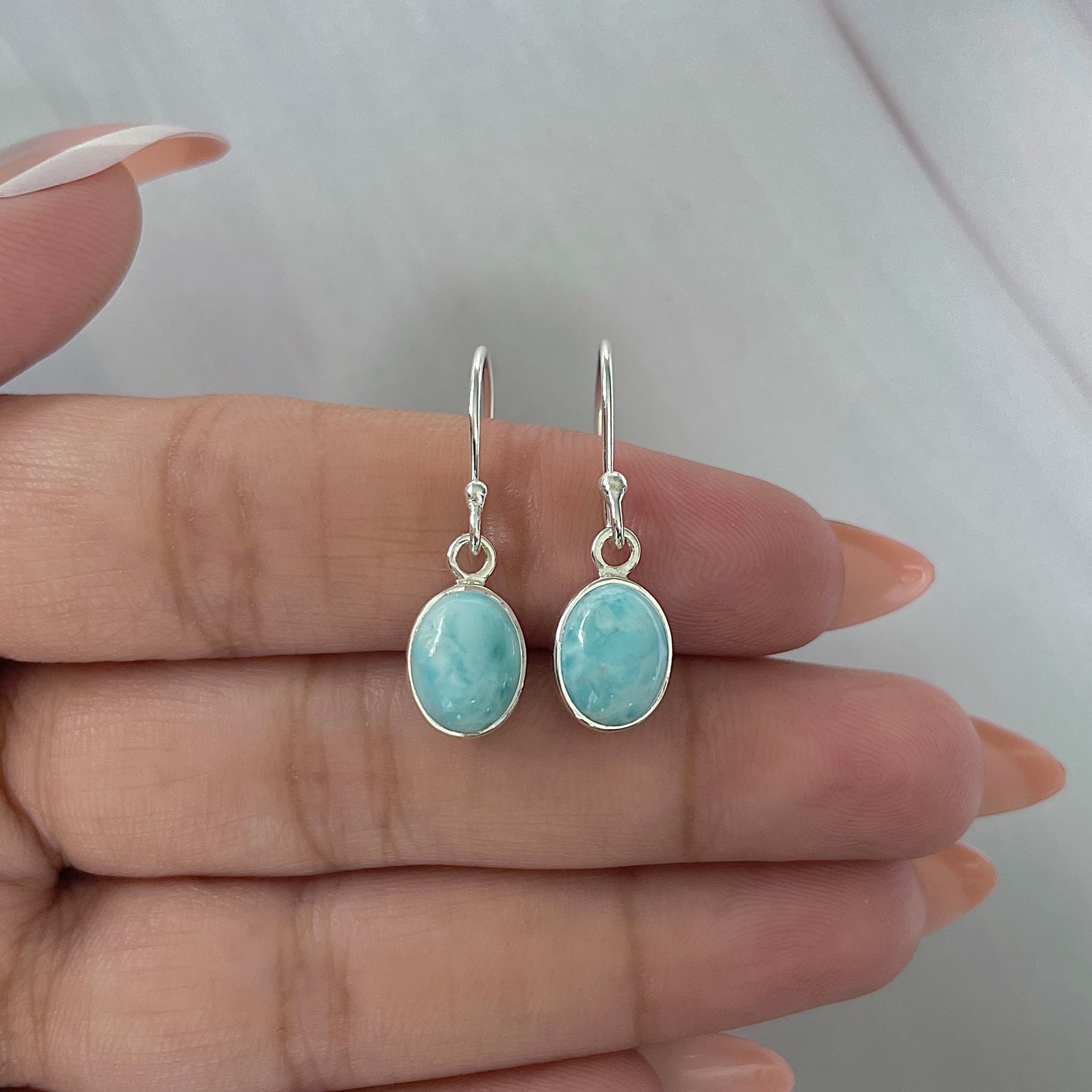 Larimar Earring-(LAR-E-2246.)