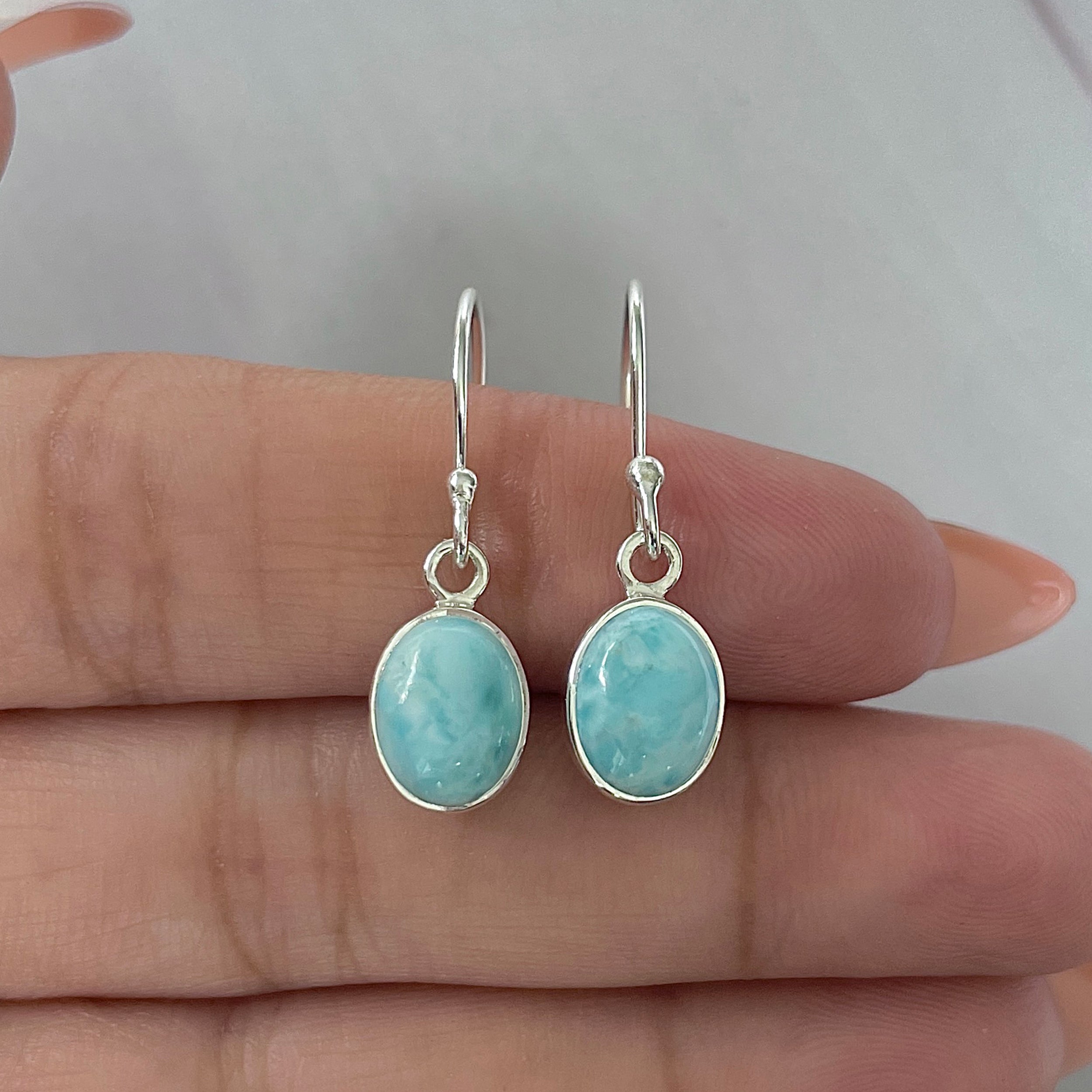 Larimar Earring-(LAR-E-2246.)