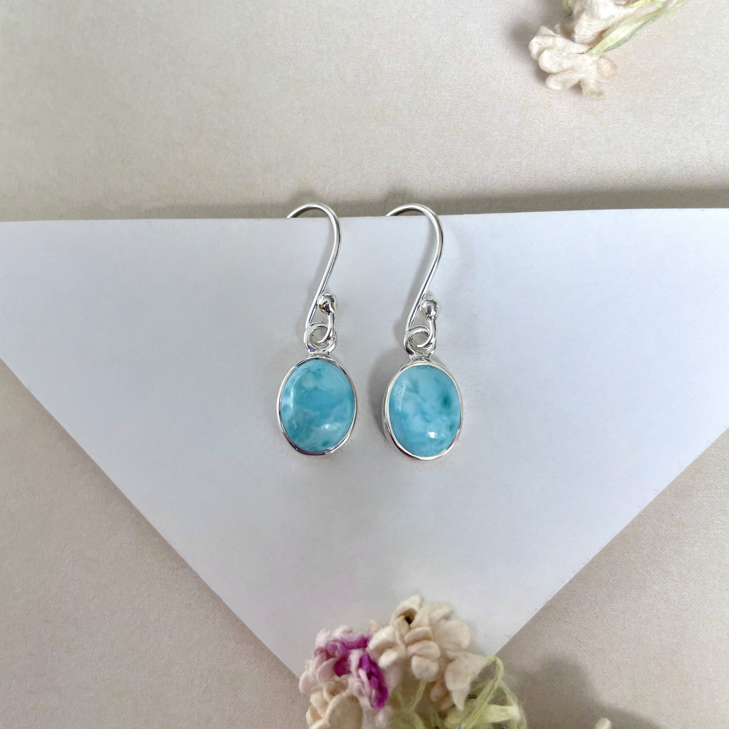 Larimar Earring-(LAR-E-2246.)