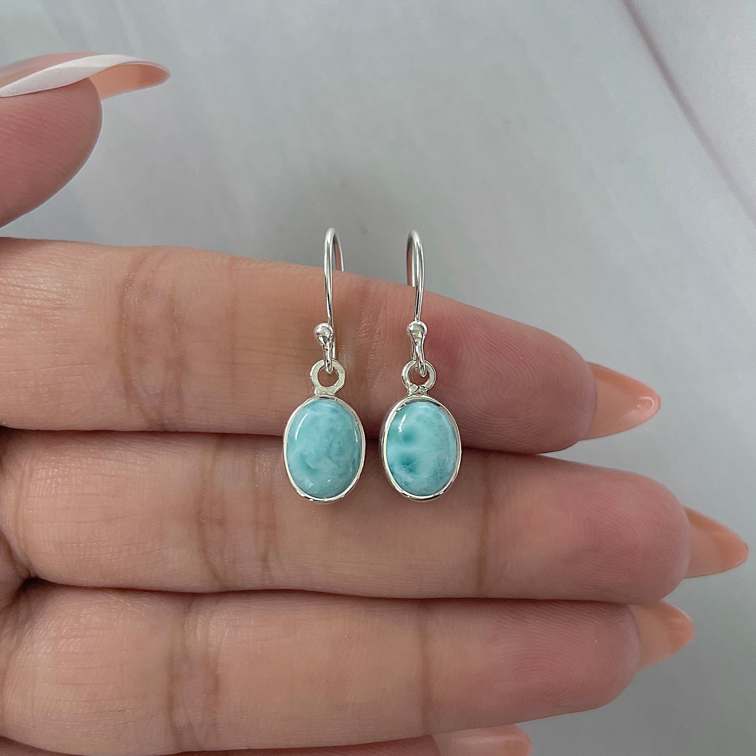 Larimar Earring-(LAR-E-2247.)