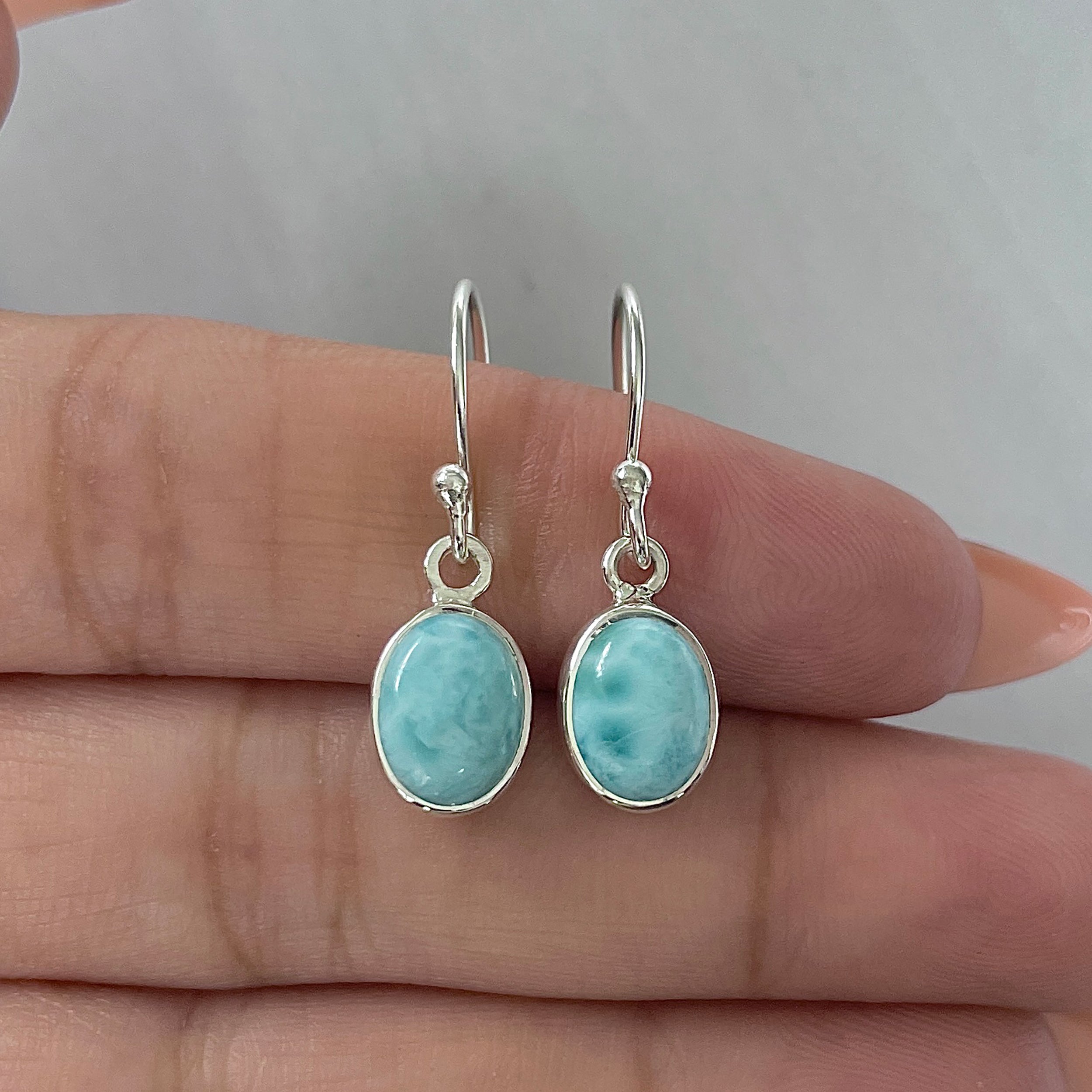 Larimar Earring-(LAR-E-2247.)