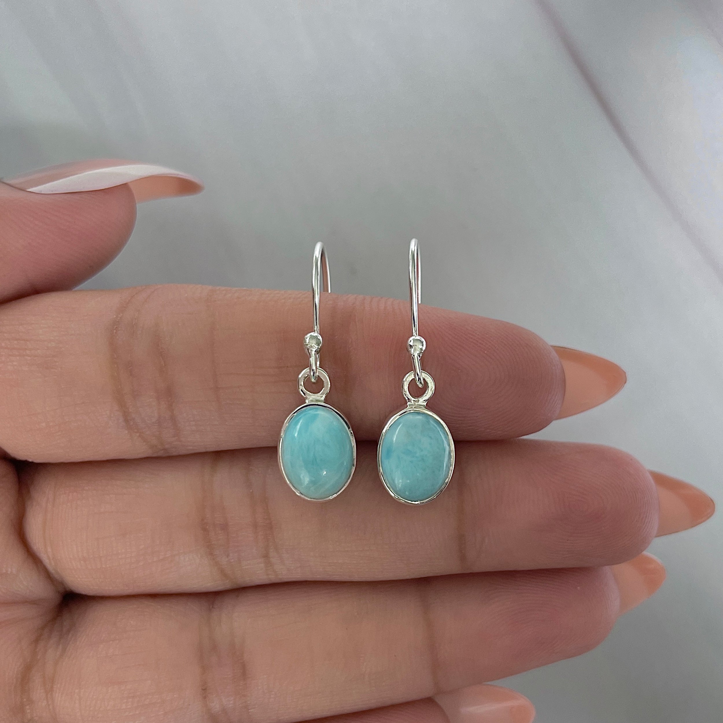 Larimar Earring-(LAR-E-2249.)