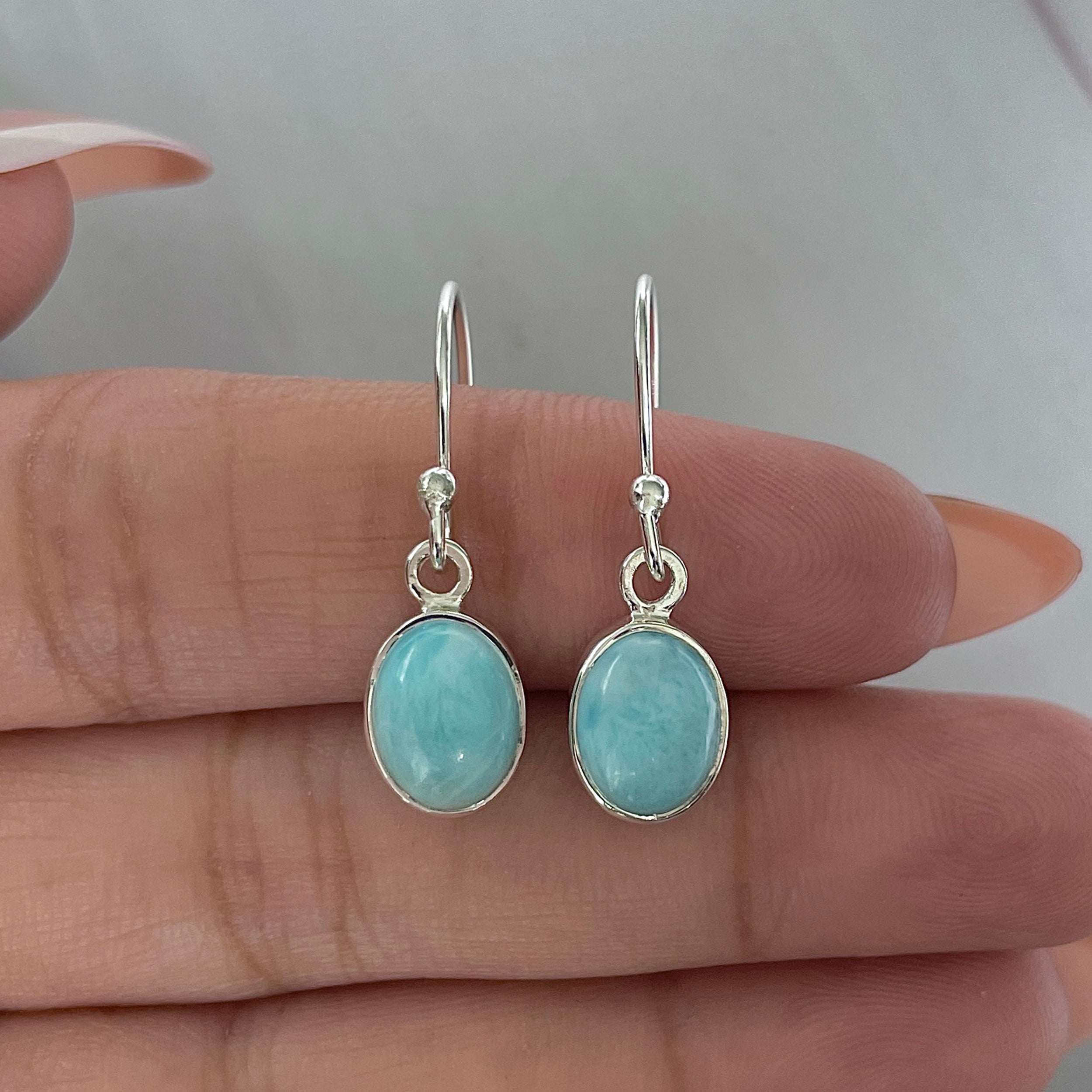 Larimar Earring-(LAR-E-2249.)