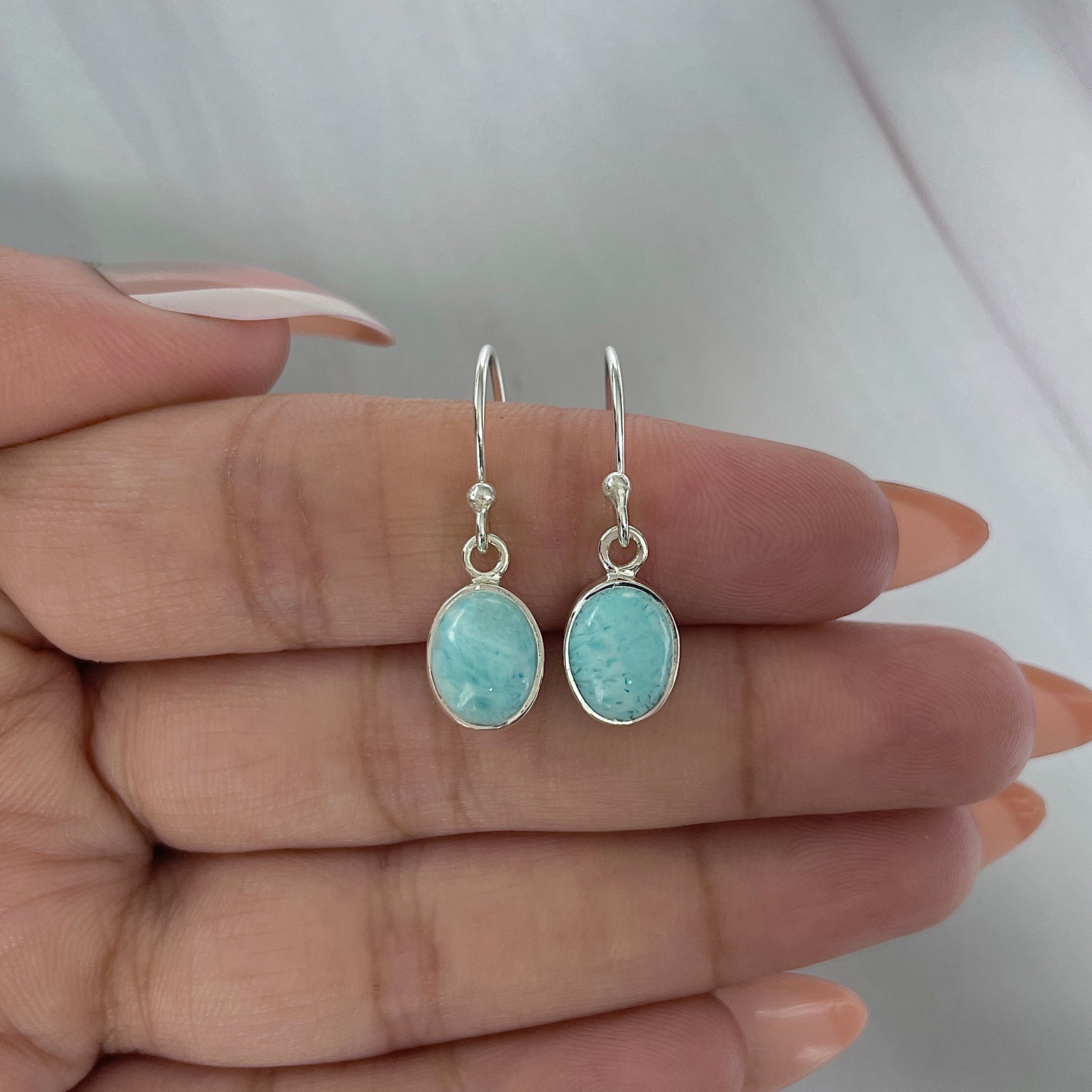 Larimar Earring-(LAR-E-2250.)