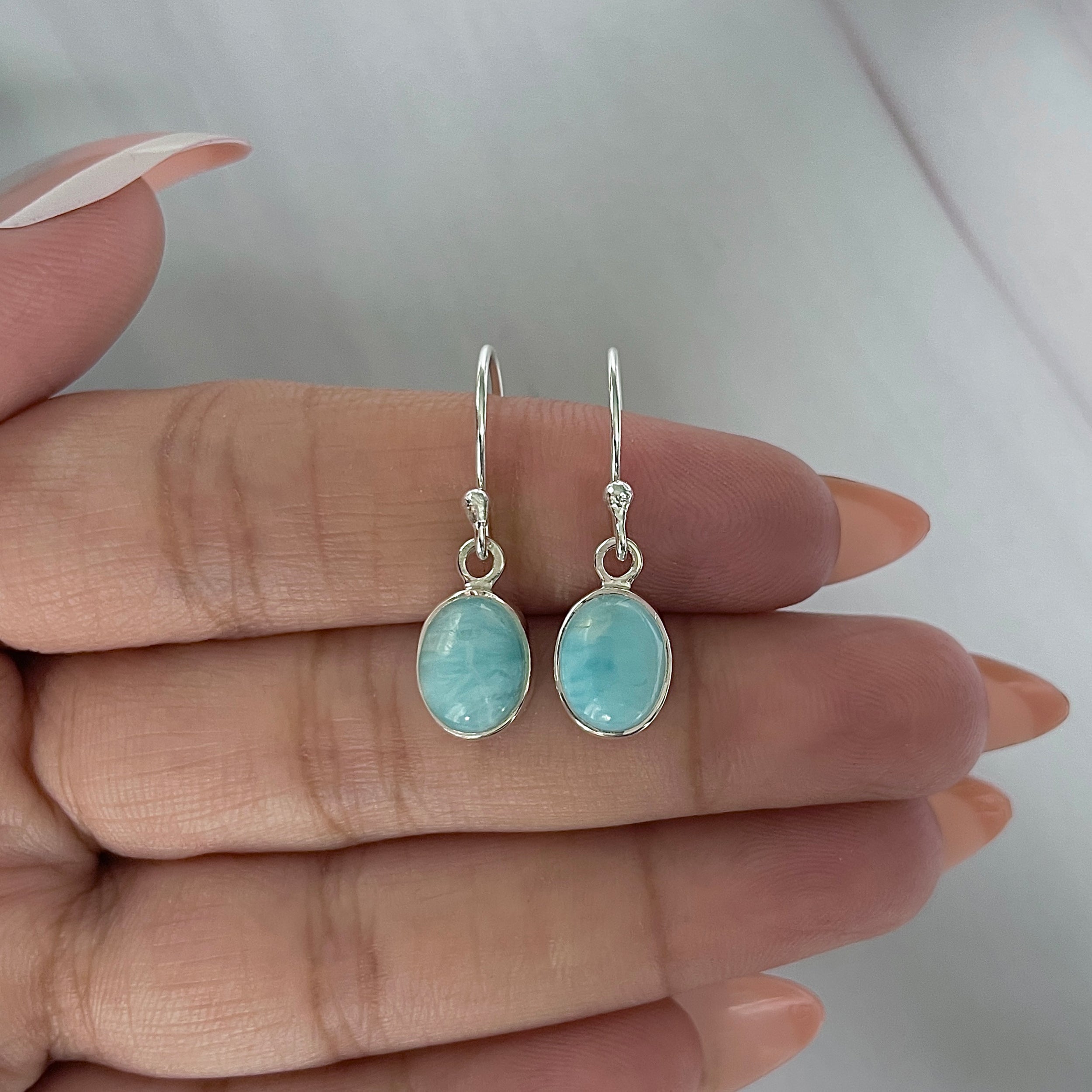 Larimar Earring-(LAR-E-2253.)