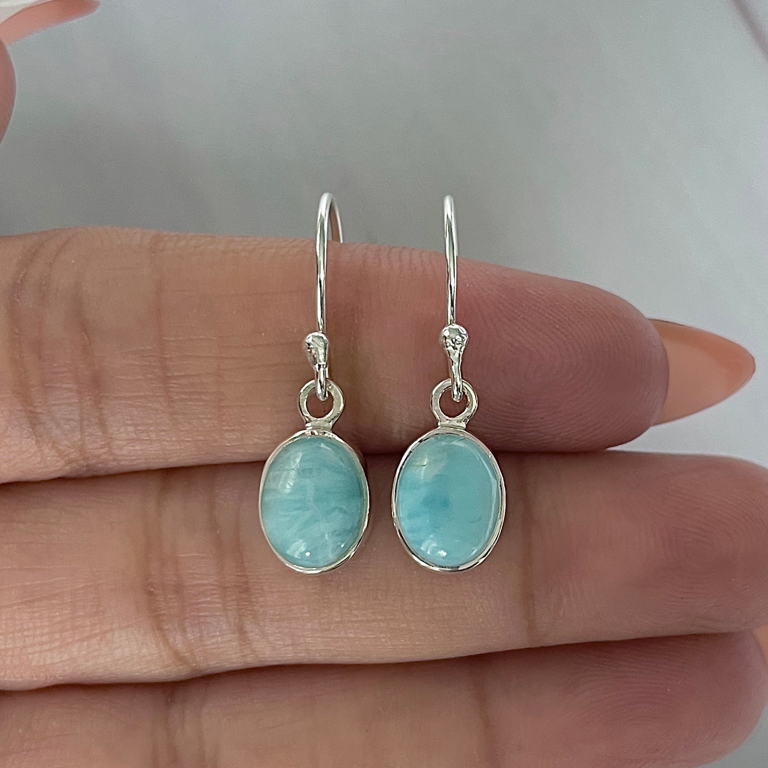 Larimar Earring-(LAR-E-2253.)