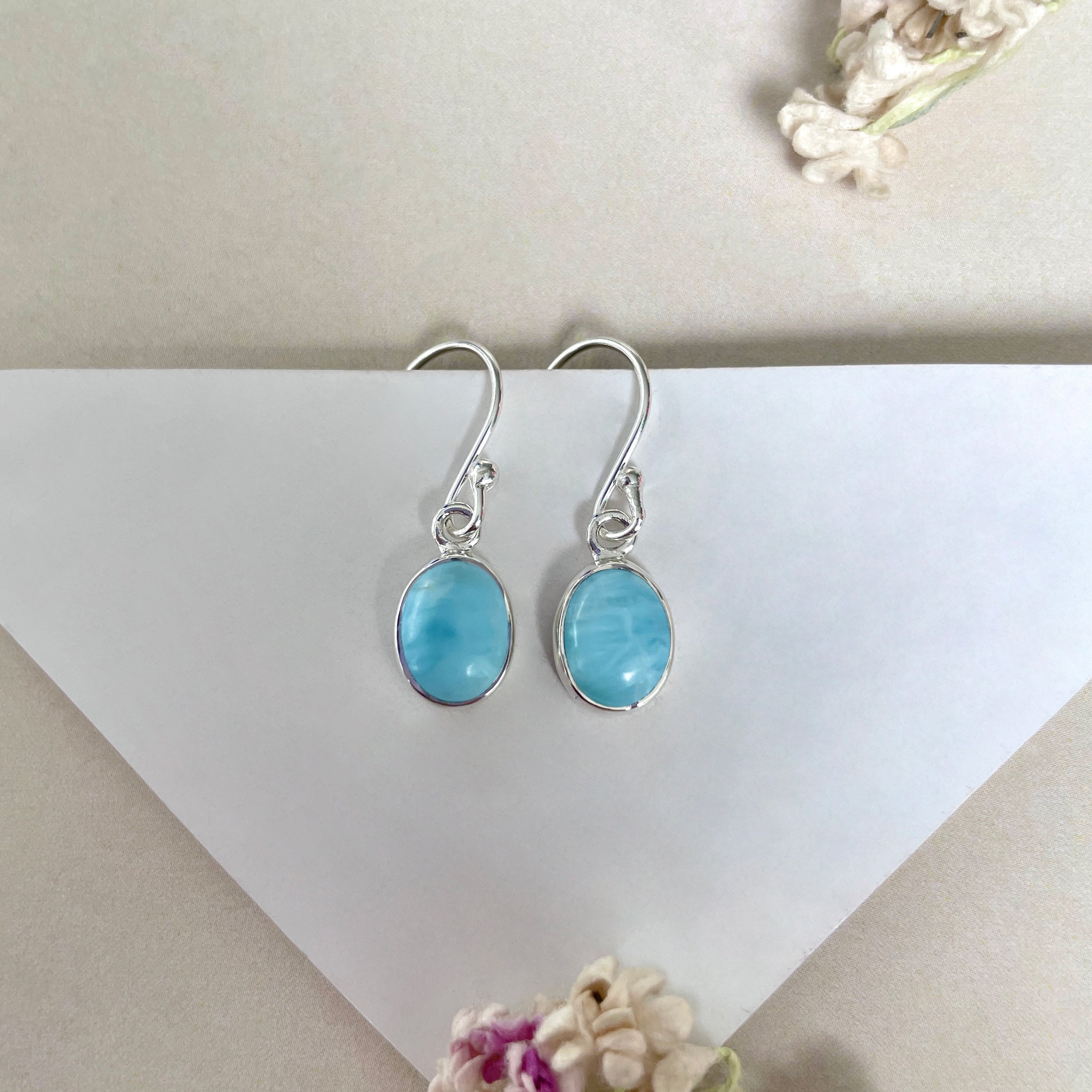 Larimar Earring-(LAR-E-2253.)