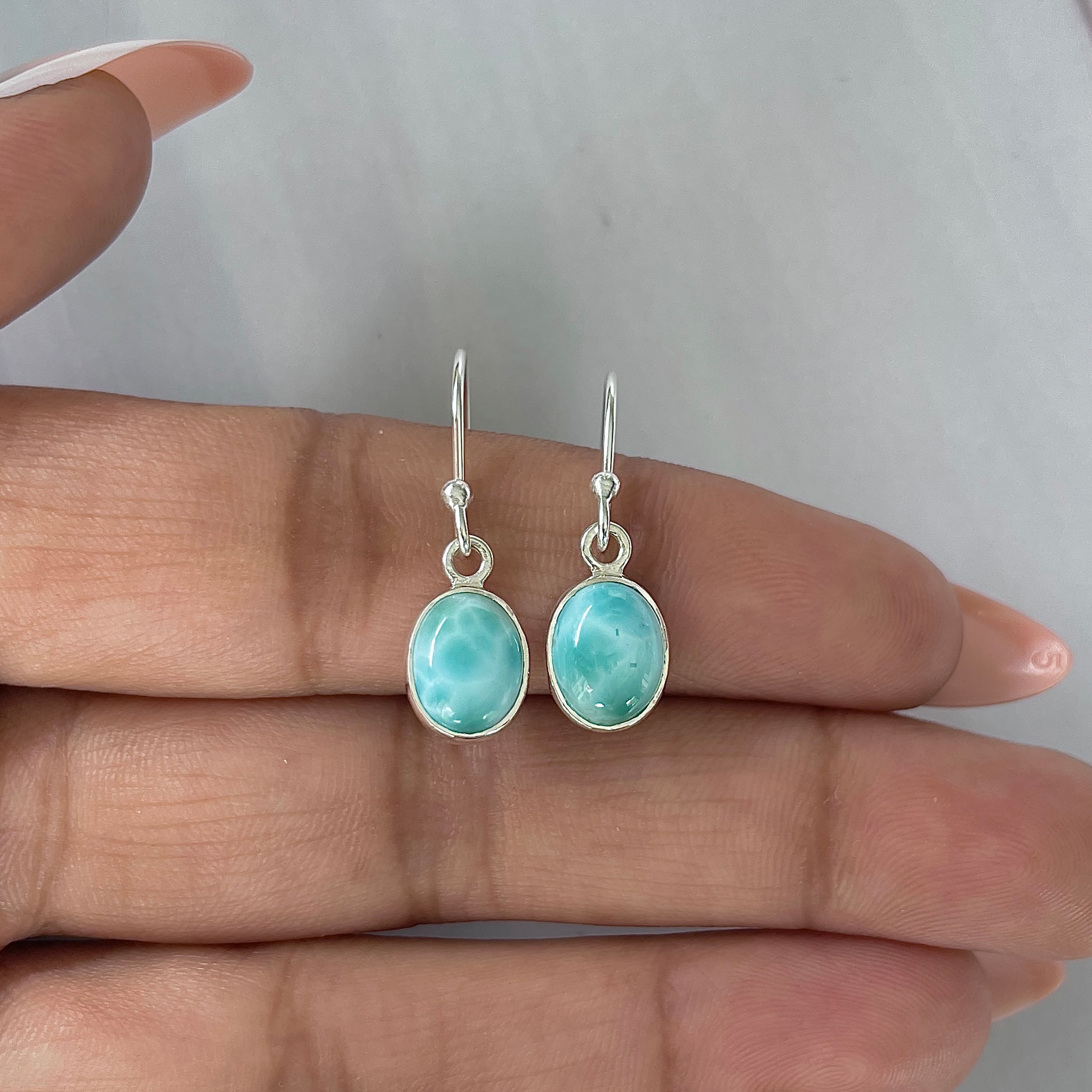 Larimar Earring-(LAR-E-2254.)