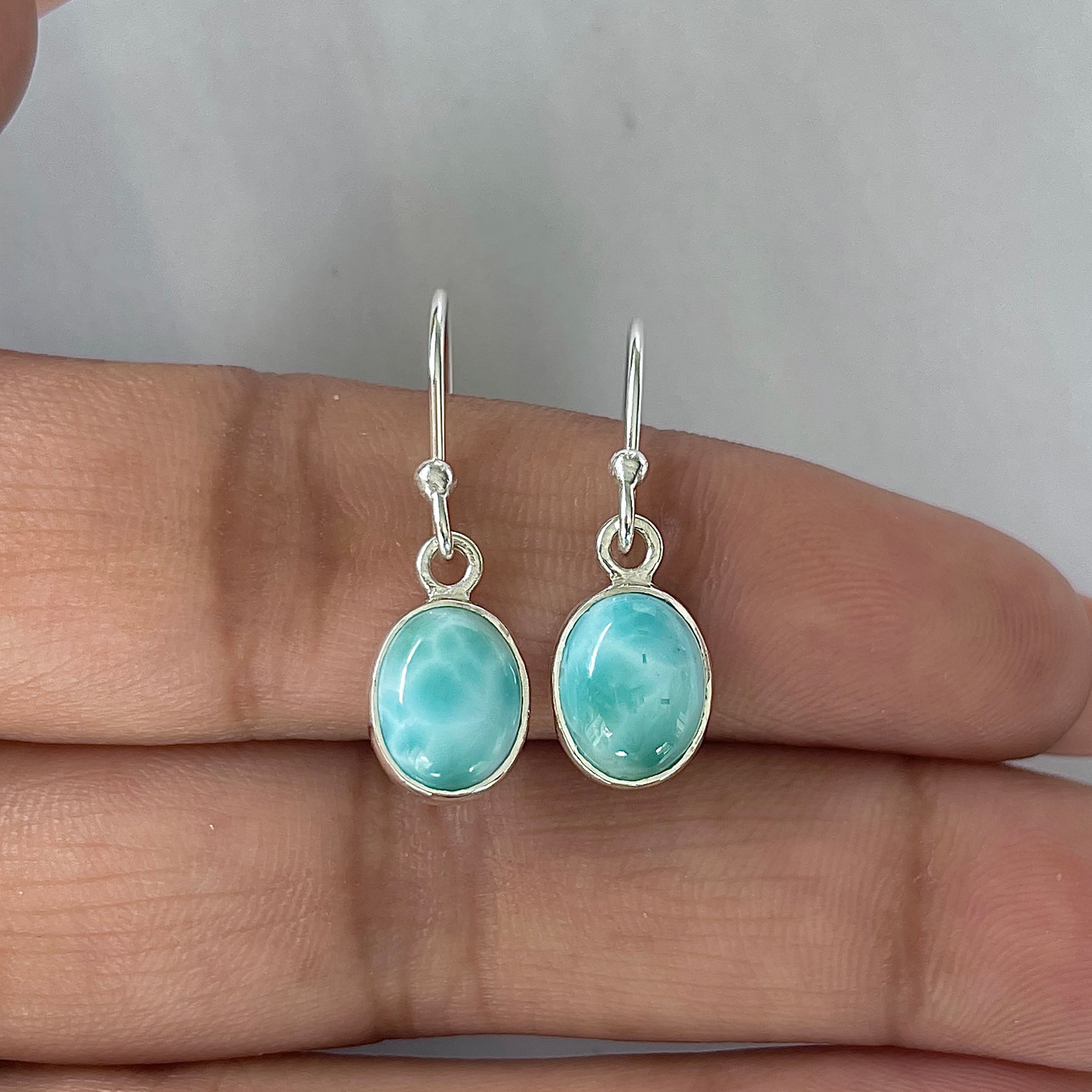 Larimar Earring-(LAR-E-2254.)