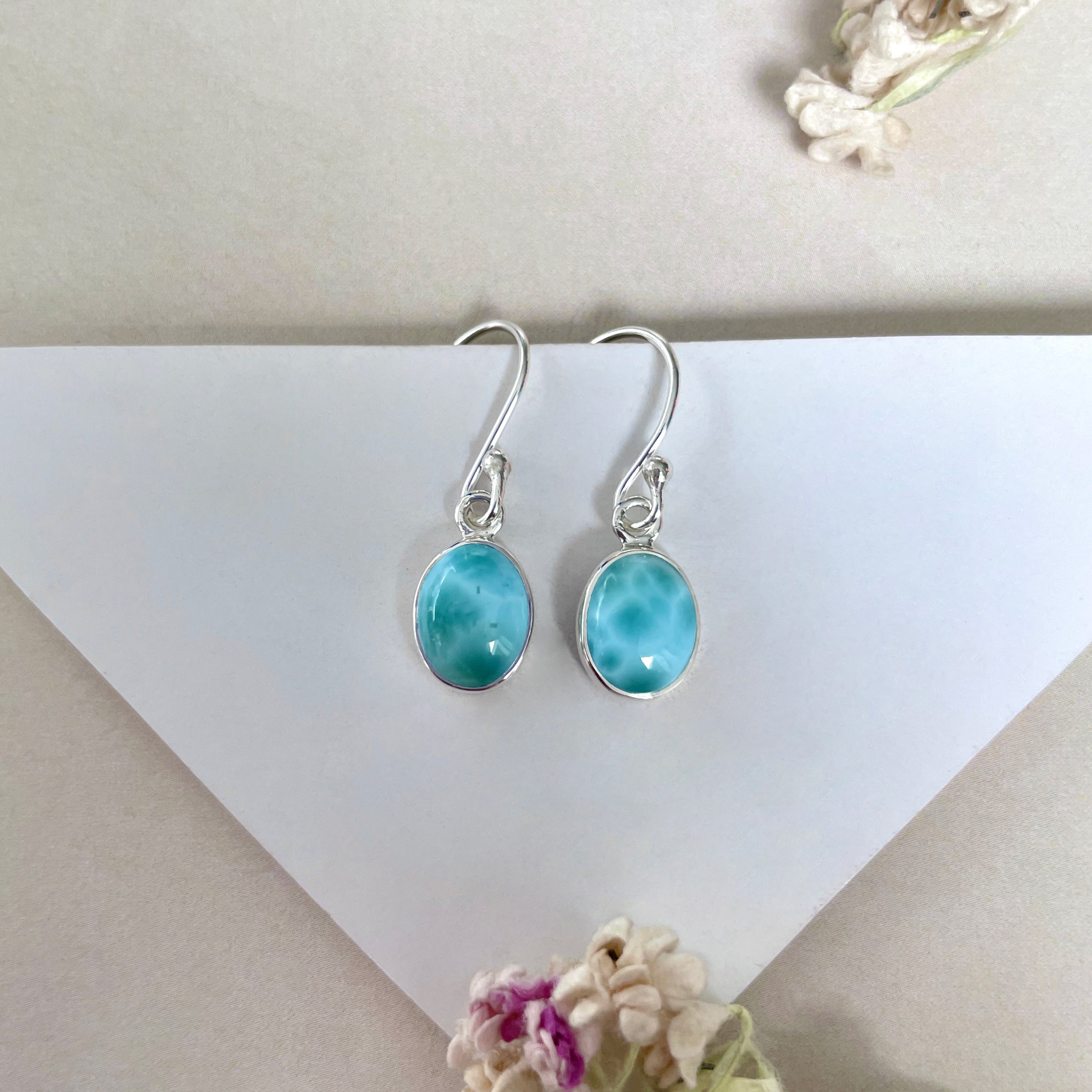 Larimar Earring-(LAR-E-2254.)