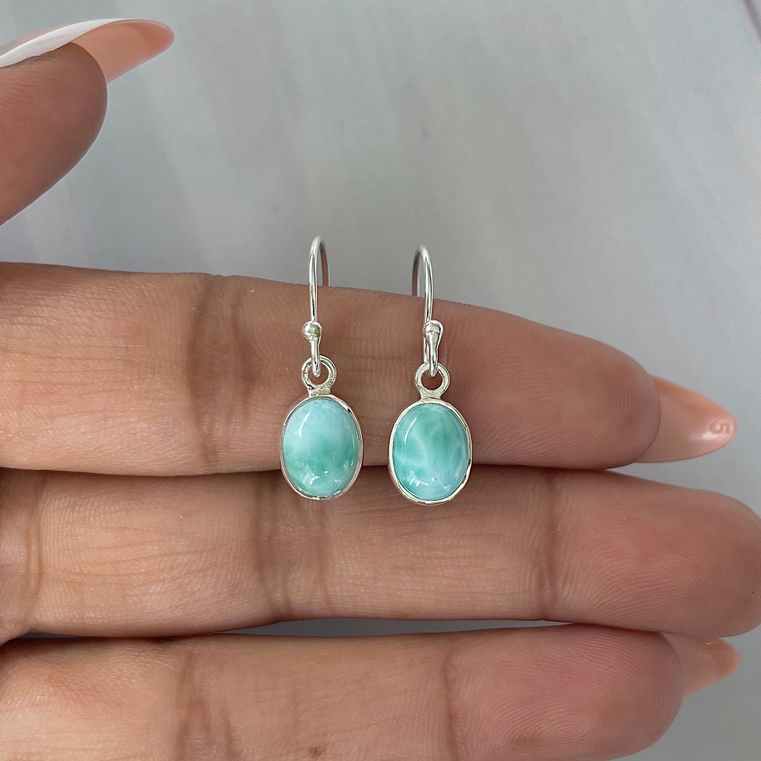 Larimar Earring-(LAR-E-2255.)