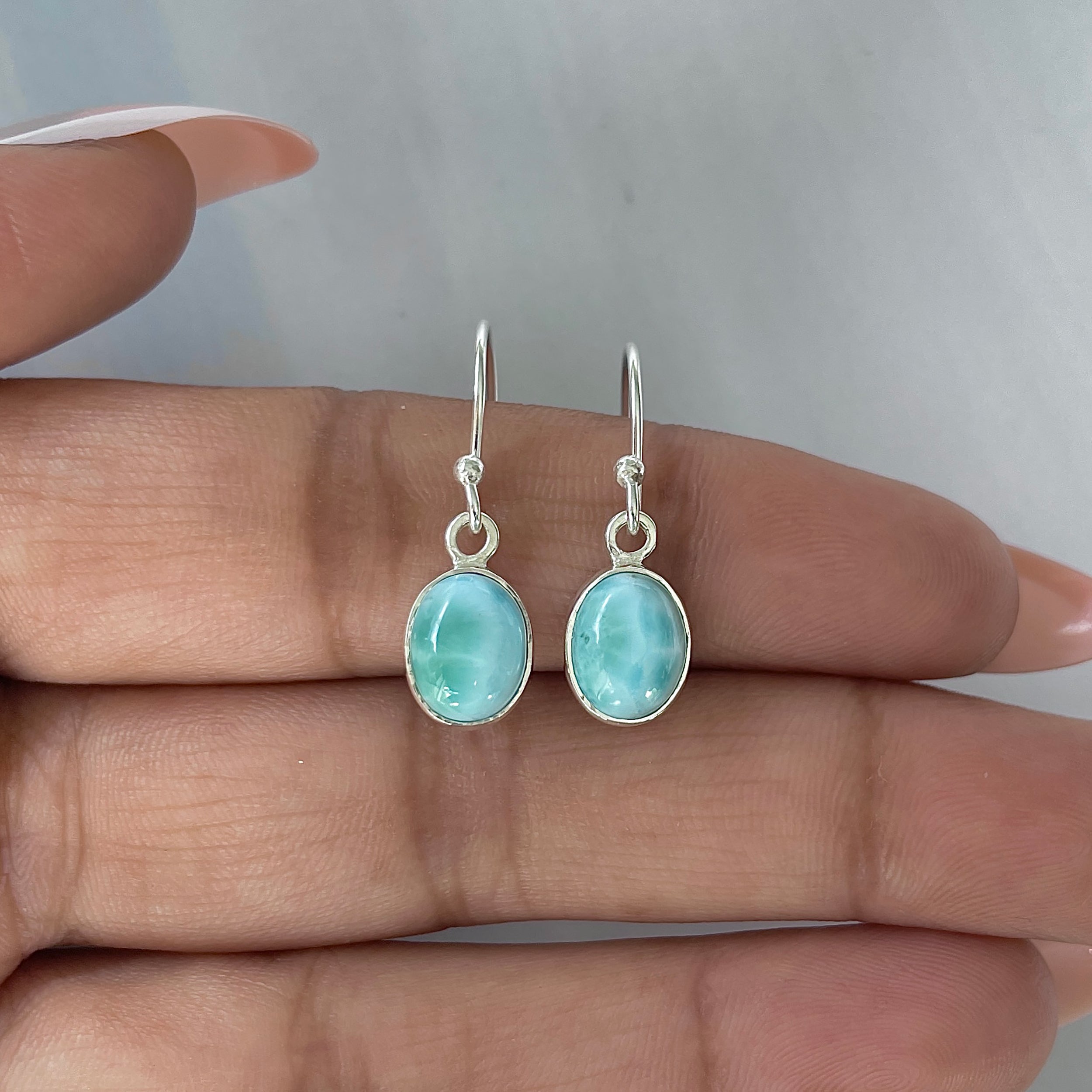 Larimar Earring-(LAR-E-2256.)