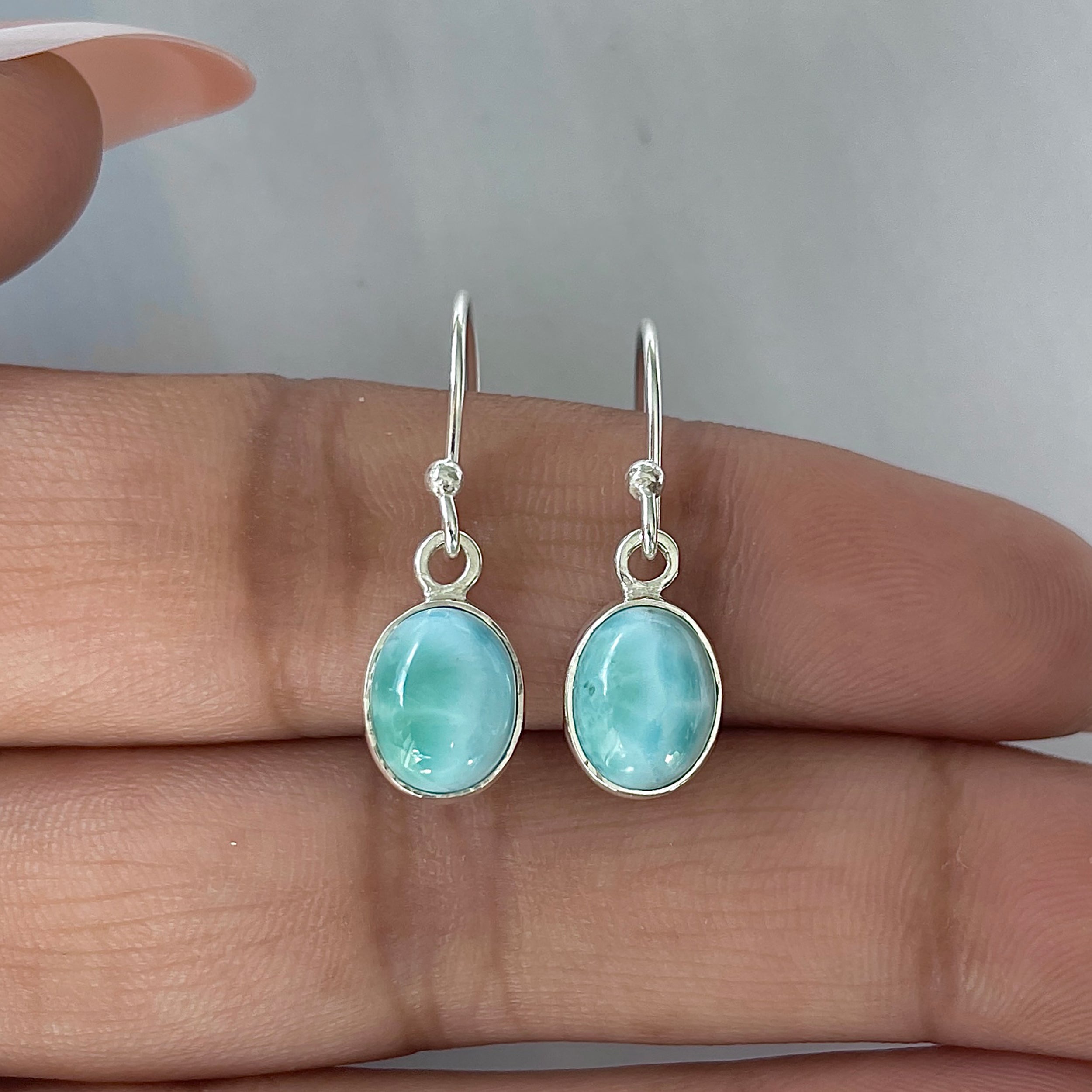 Larimar Earring-(LAR-E-2256.)