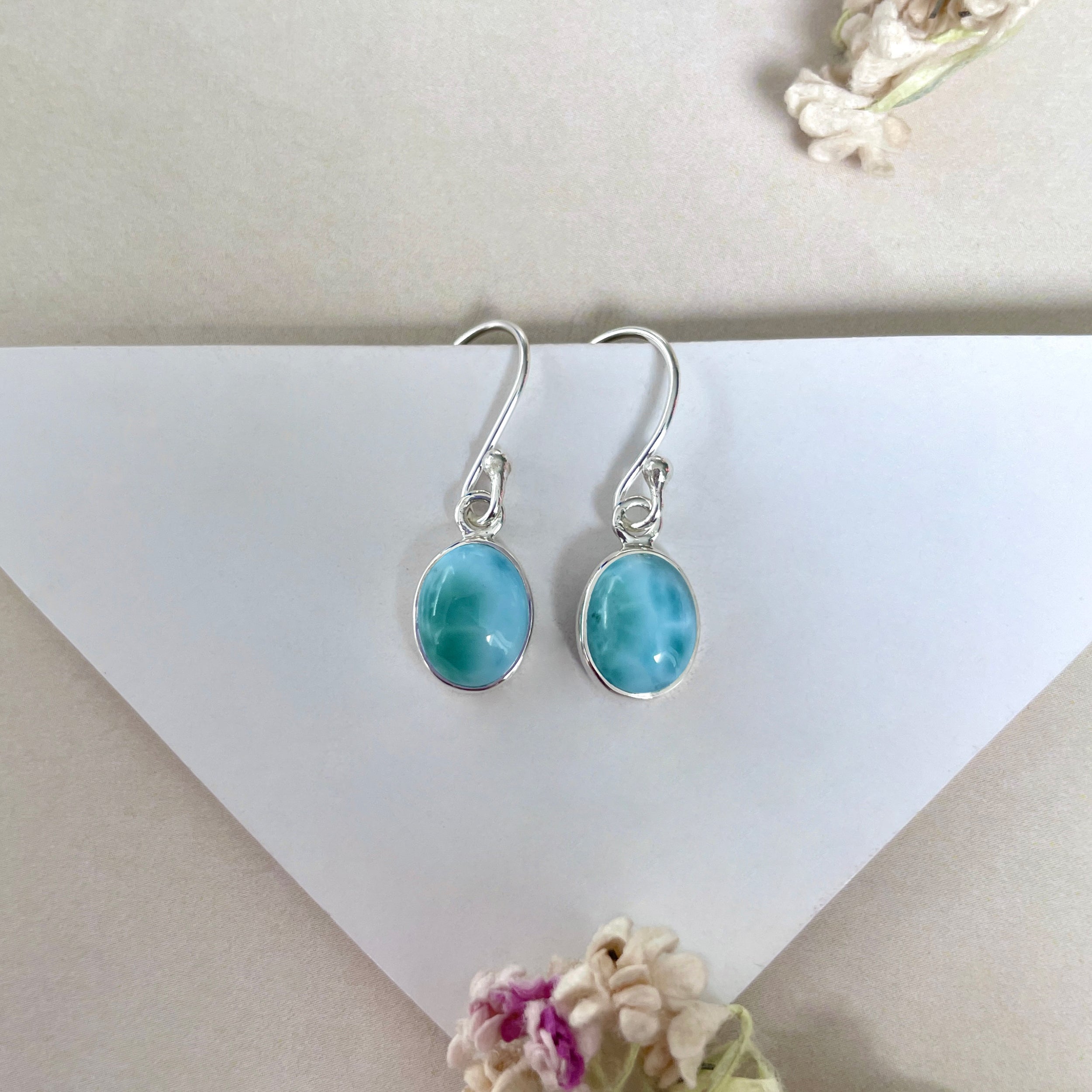 Larimar Earring-(LAR-E-2256.)